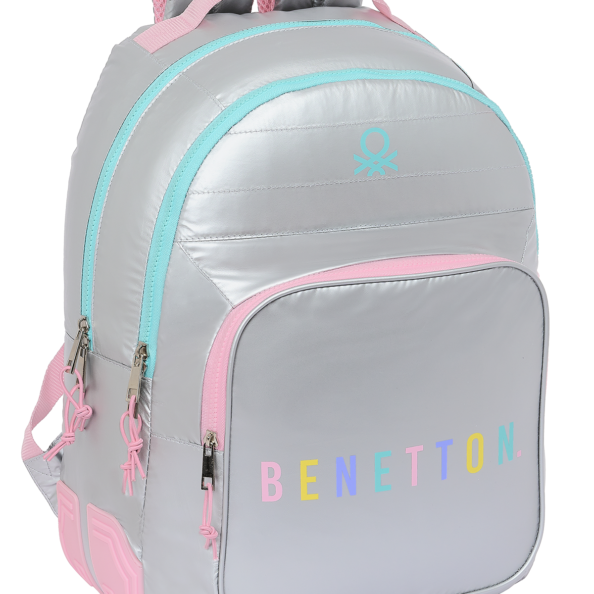 Benetton Silver Large Backpack