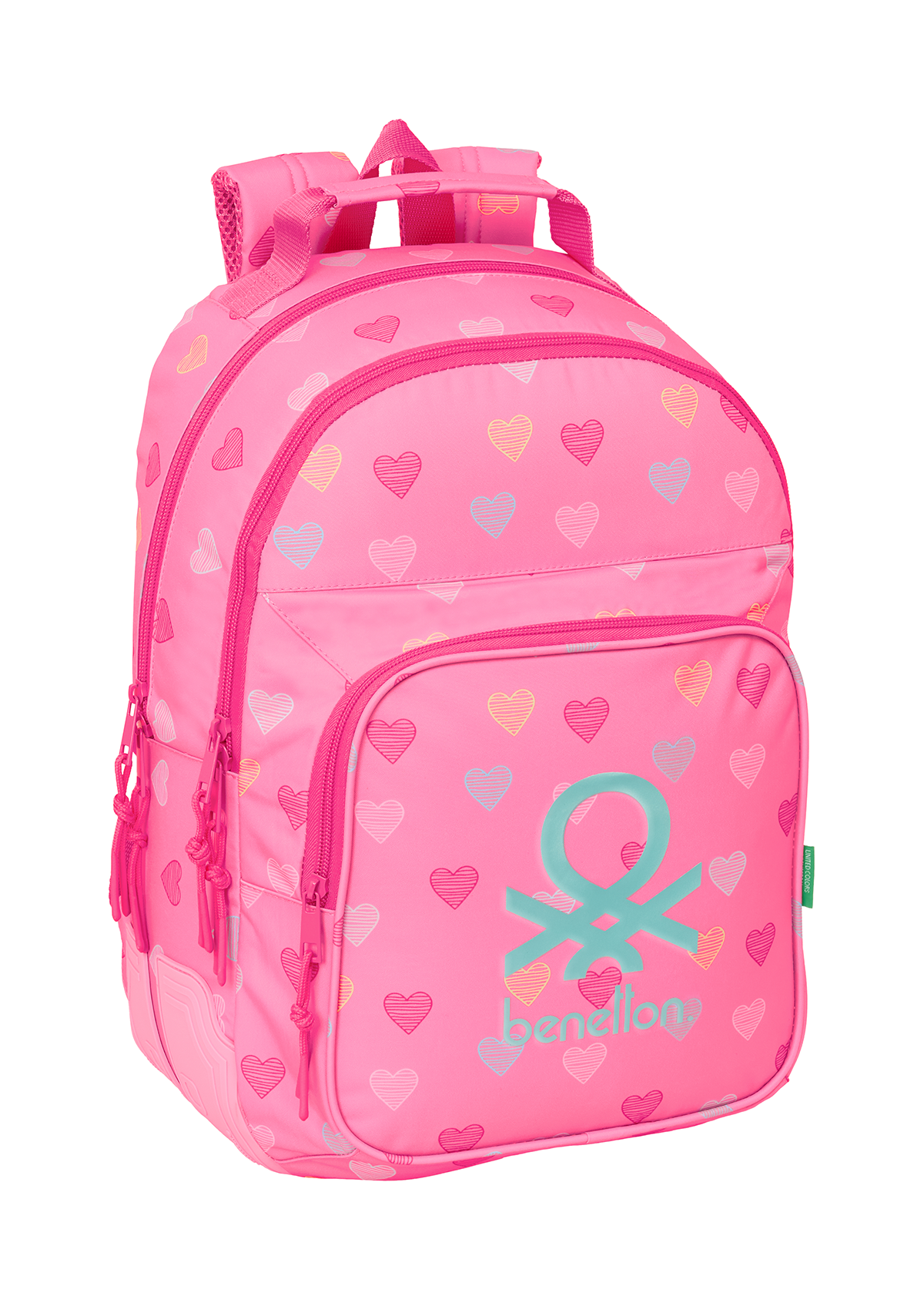 Benetton Hearts Large Double Backpack