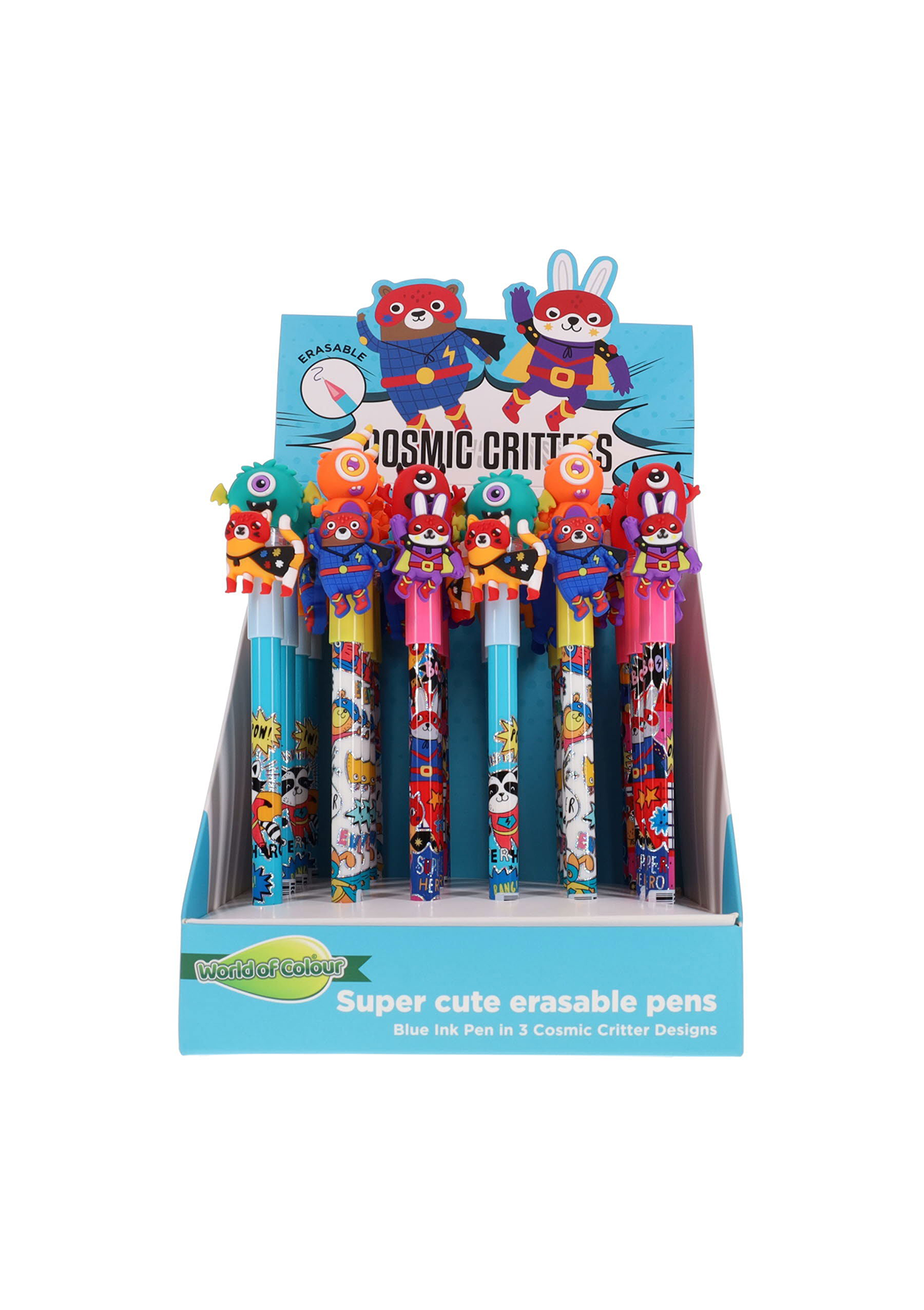 Cosmic Critters Erasable Pens - Asst CDU