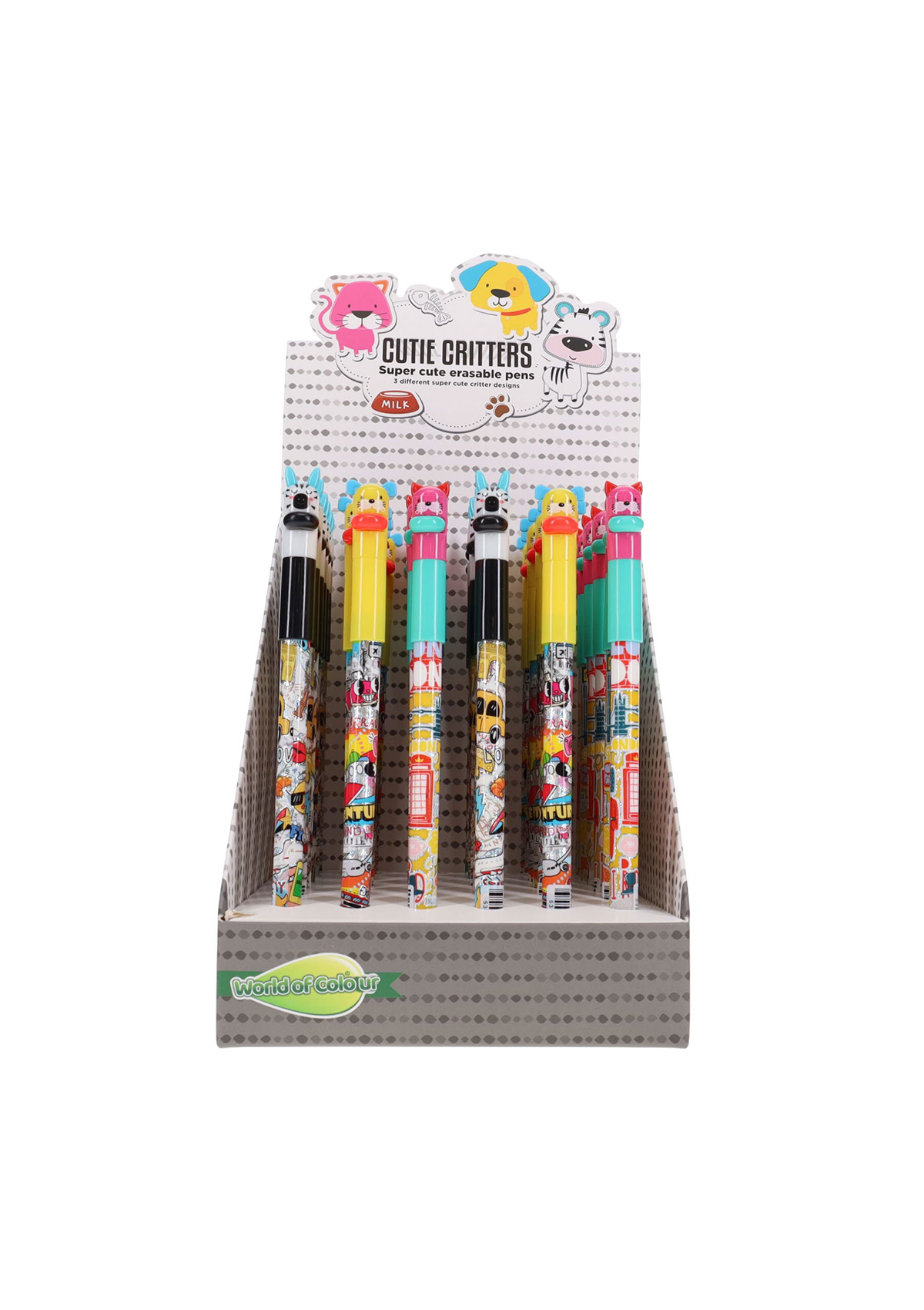 Cutie Critters Erasable Pens - Asst CDU