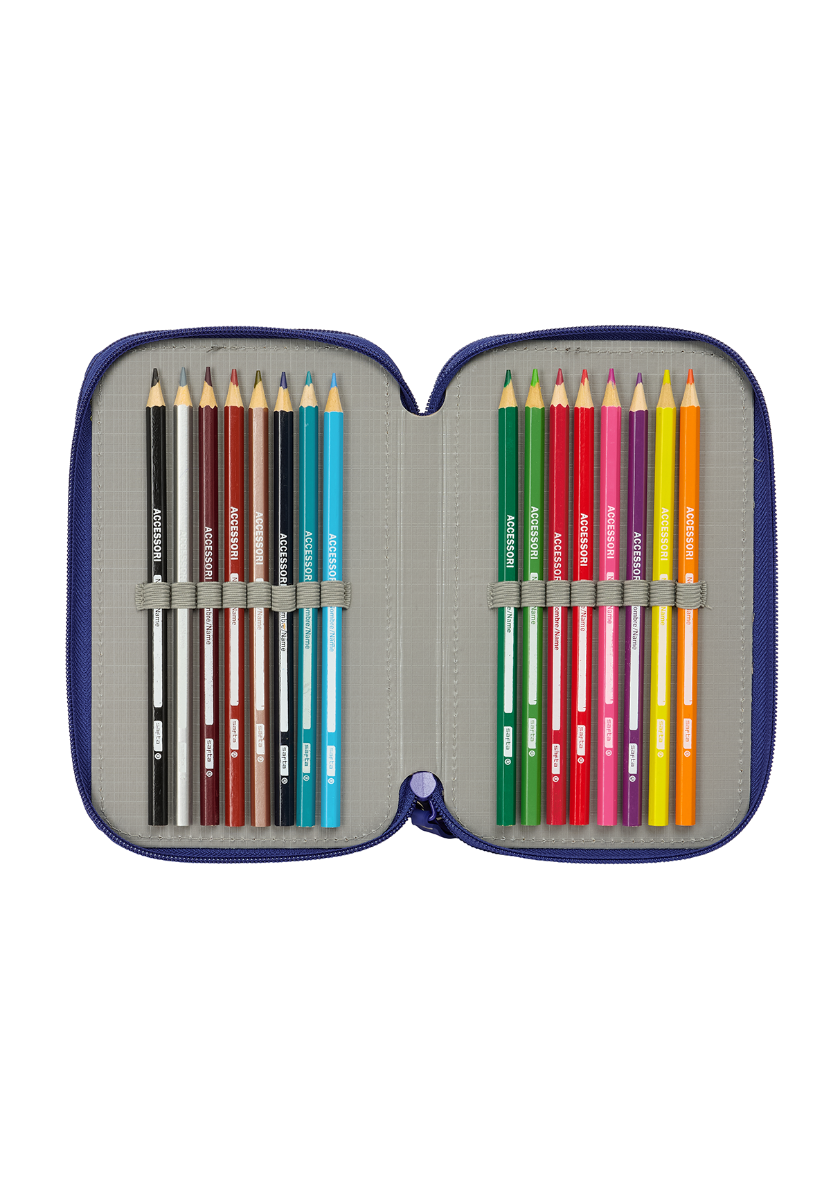 F.C.BARCELONA 1st Team Small Triple 37pc Filled Pencil Case