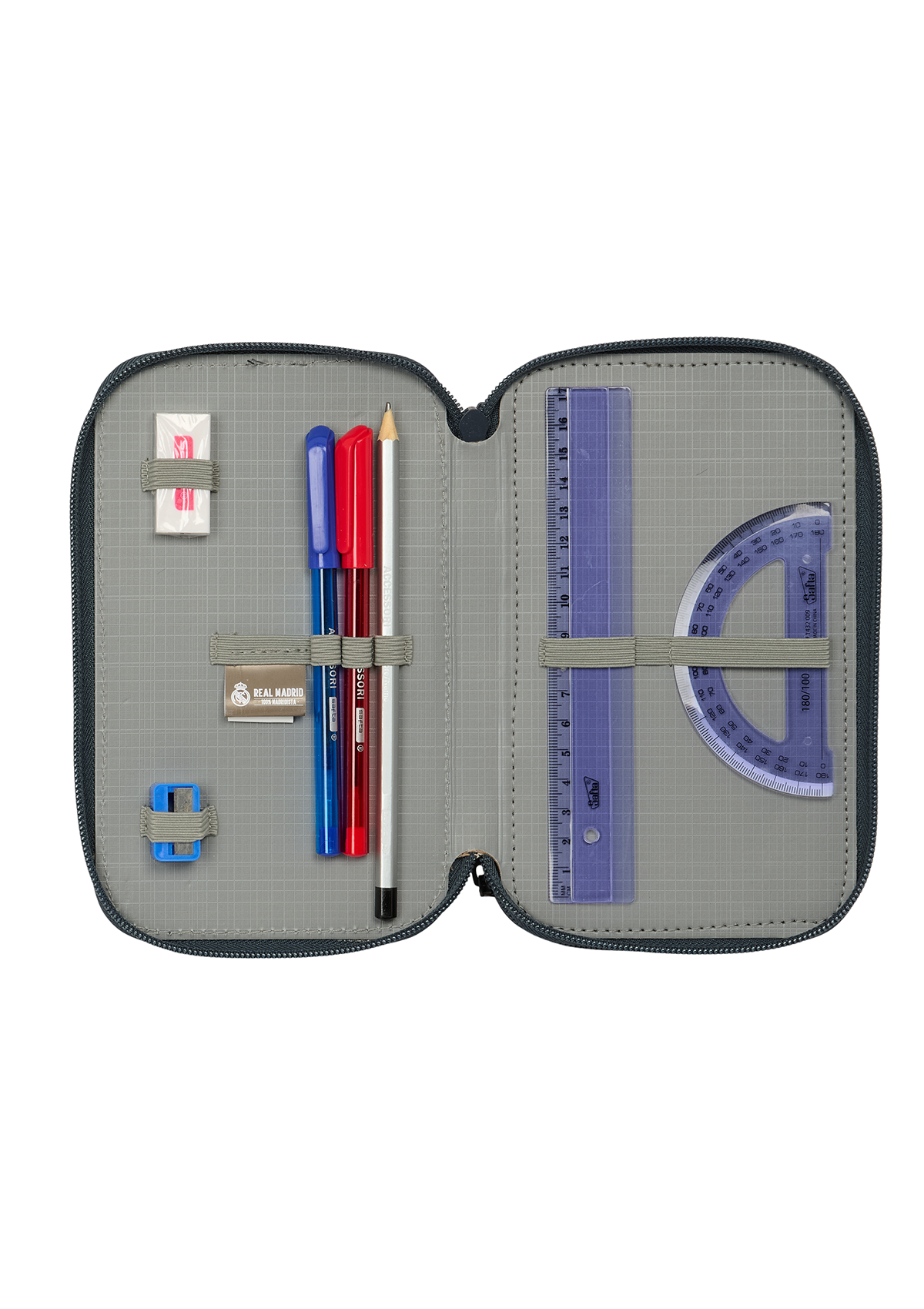 F.C.Real Madrid 1st Team Small Triple 37pc Filled Pencil Case