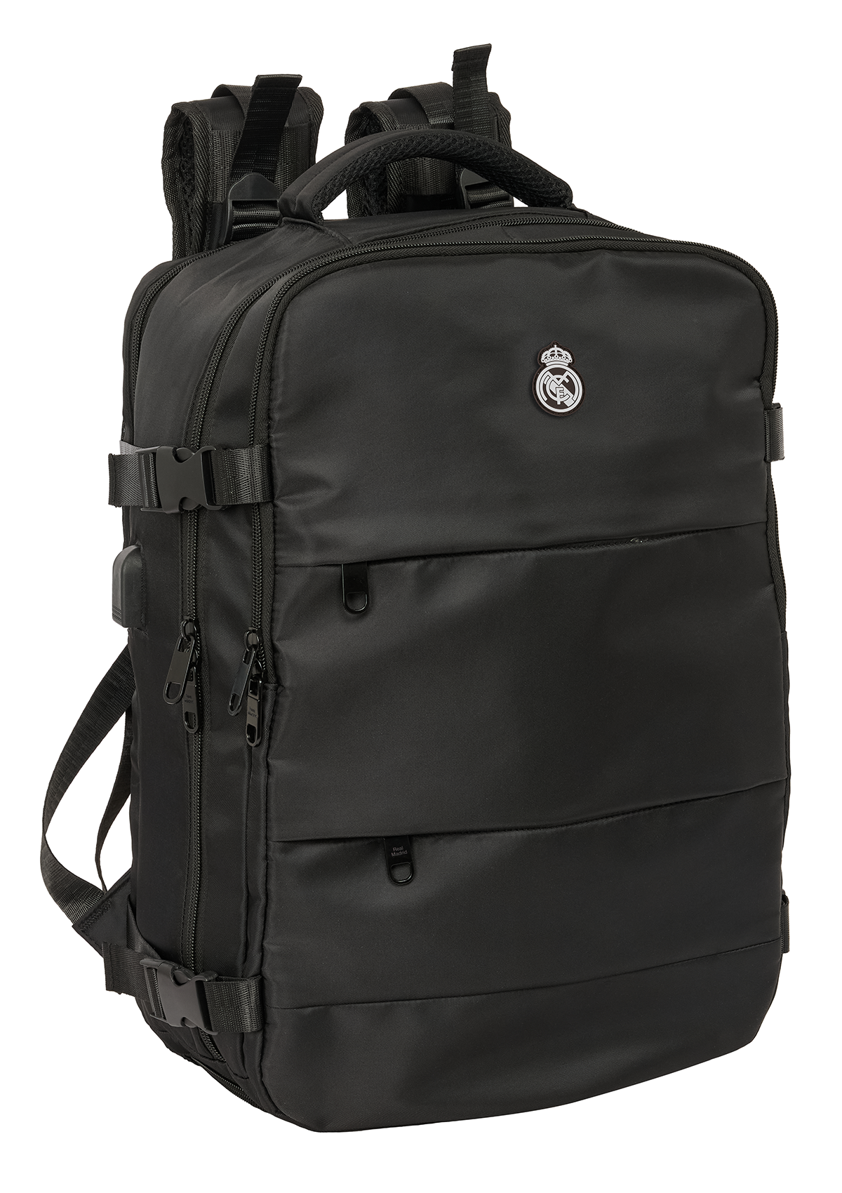 FC Real Madrid Black 15.6" Laptop Cabin Travel Backpack