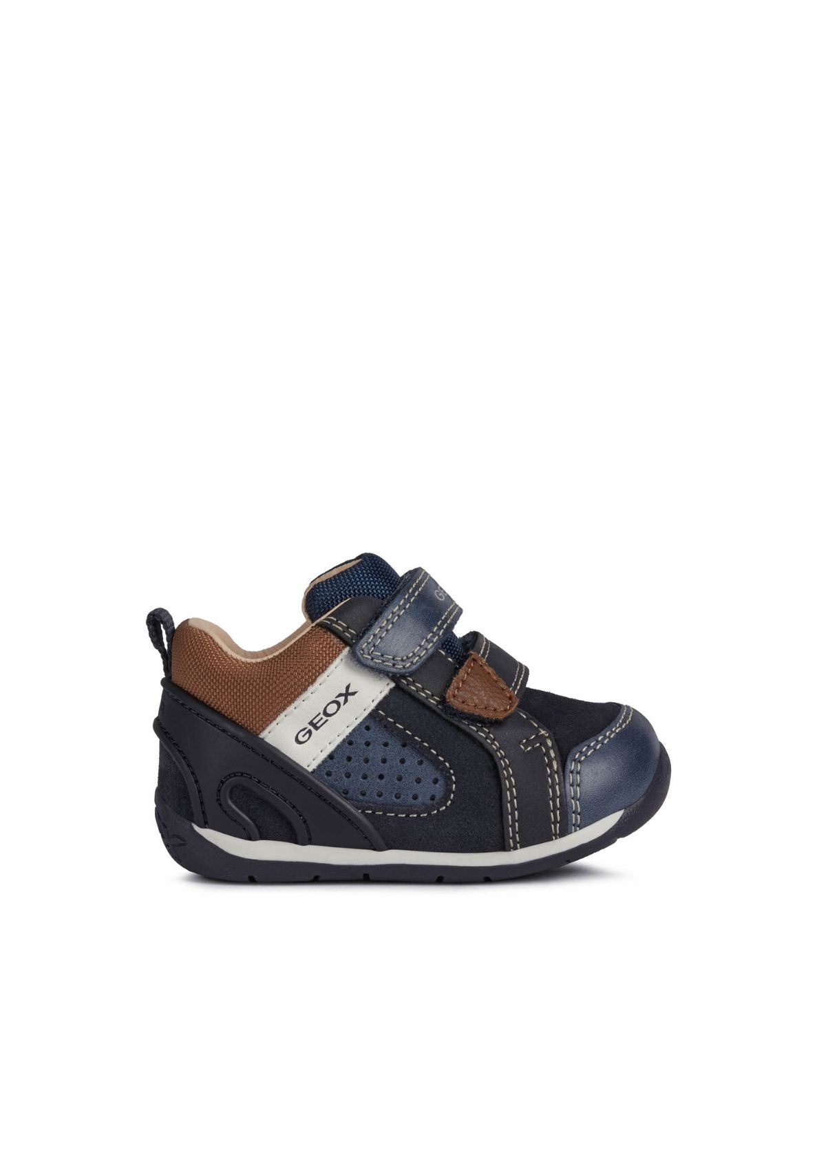 Geox Baby Boys Trainers EACH Navy Light Brown side