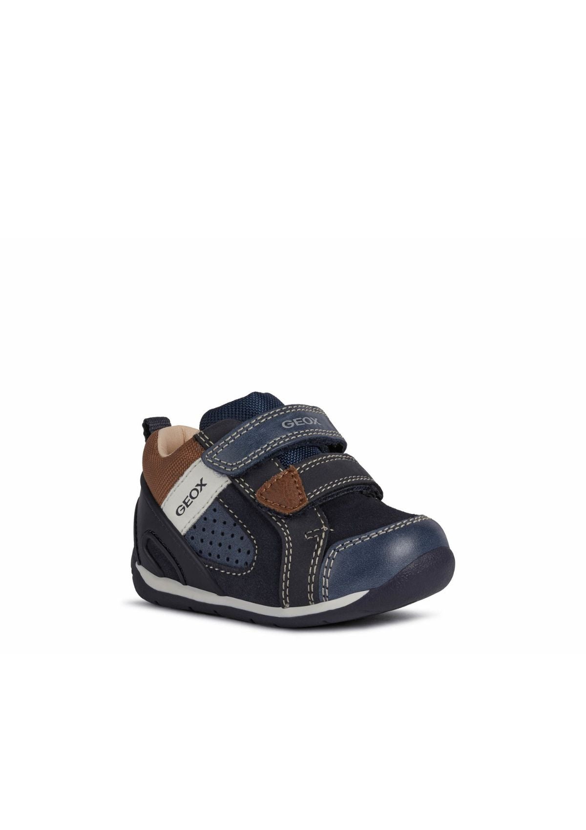 Geox Baby Boys Trainers EACH Navy Light Brown side front