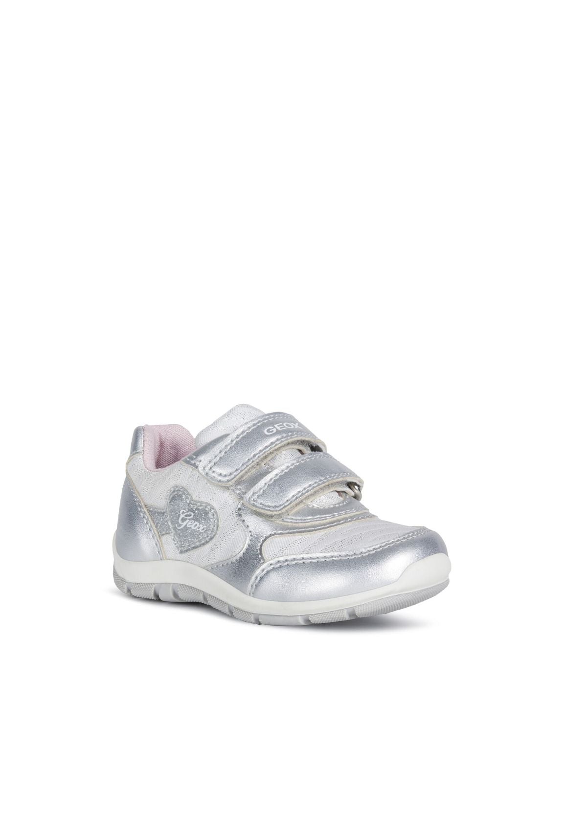 Geox Baby Girls Trainers SHAAX Silver side front