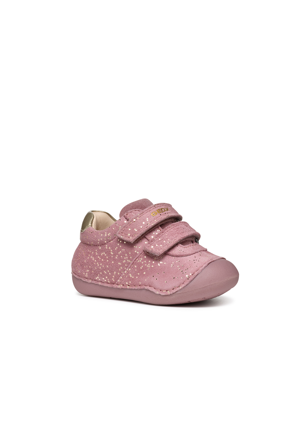 Geox Baby Girls Crawl TUTIM Velcro Shoe Pink Platinum
