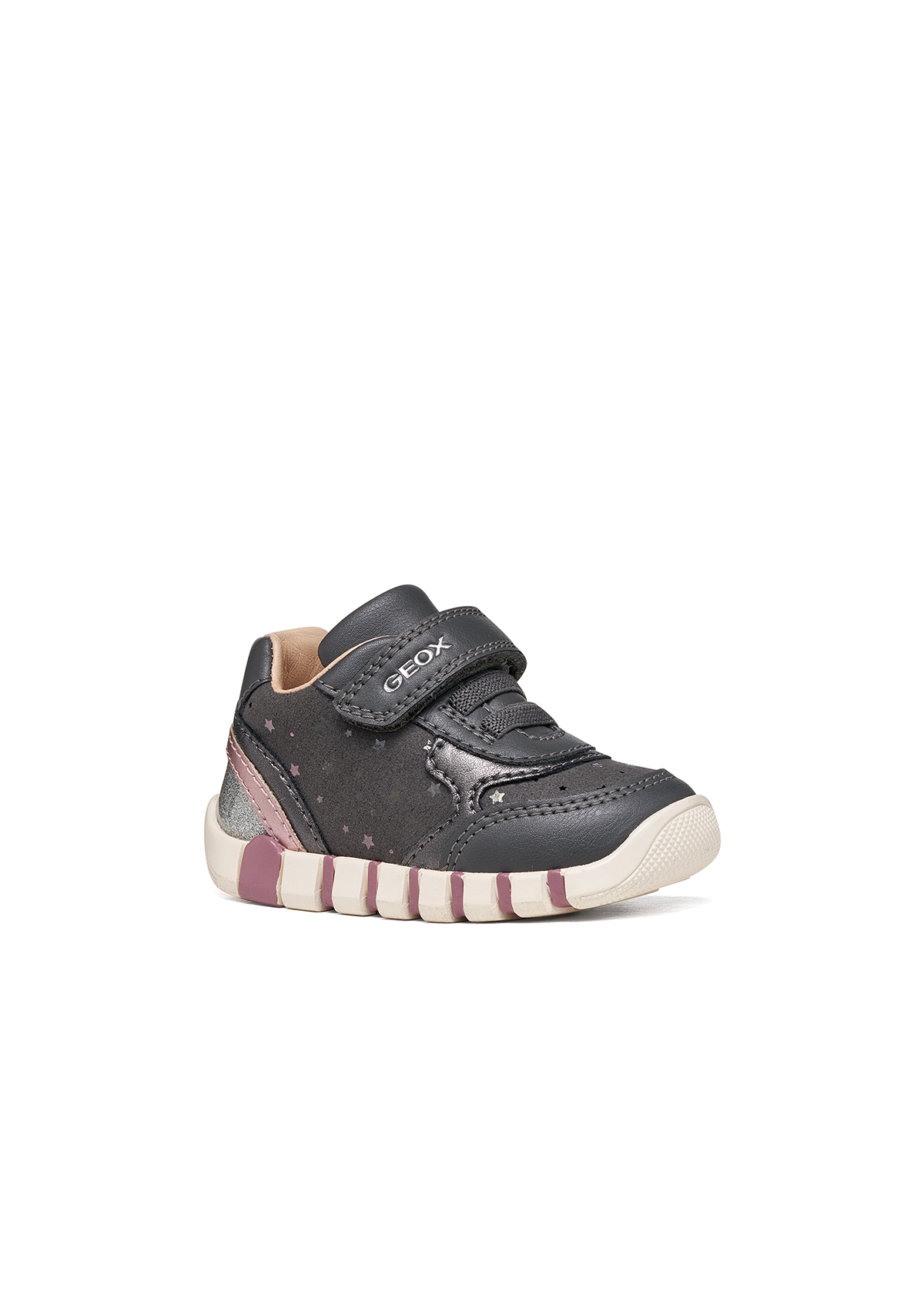 Geox Baby Girls Trainer IUPIDOO Dk Grey Silver