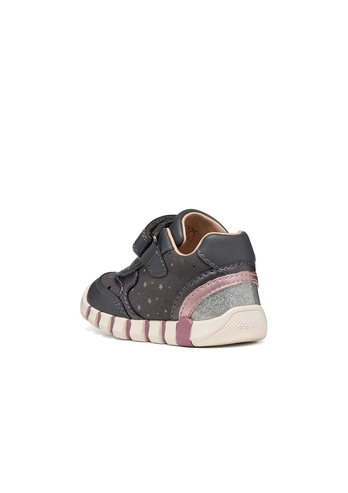 Geox Baby Girls Trainer IUPIDOO Dk Grey Silver