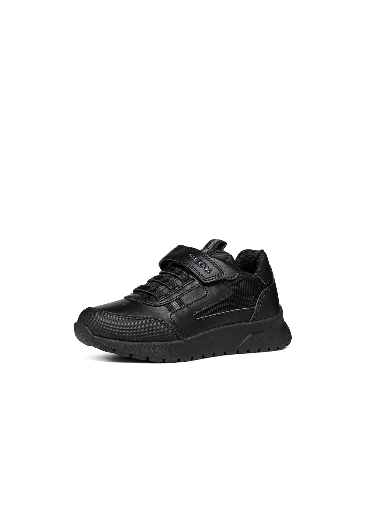 Geox Junior Boys Trainers BRIEZEE Black Leather