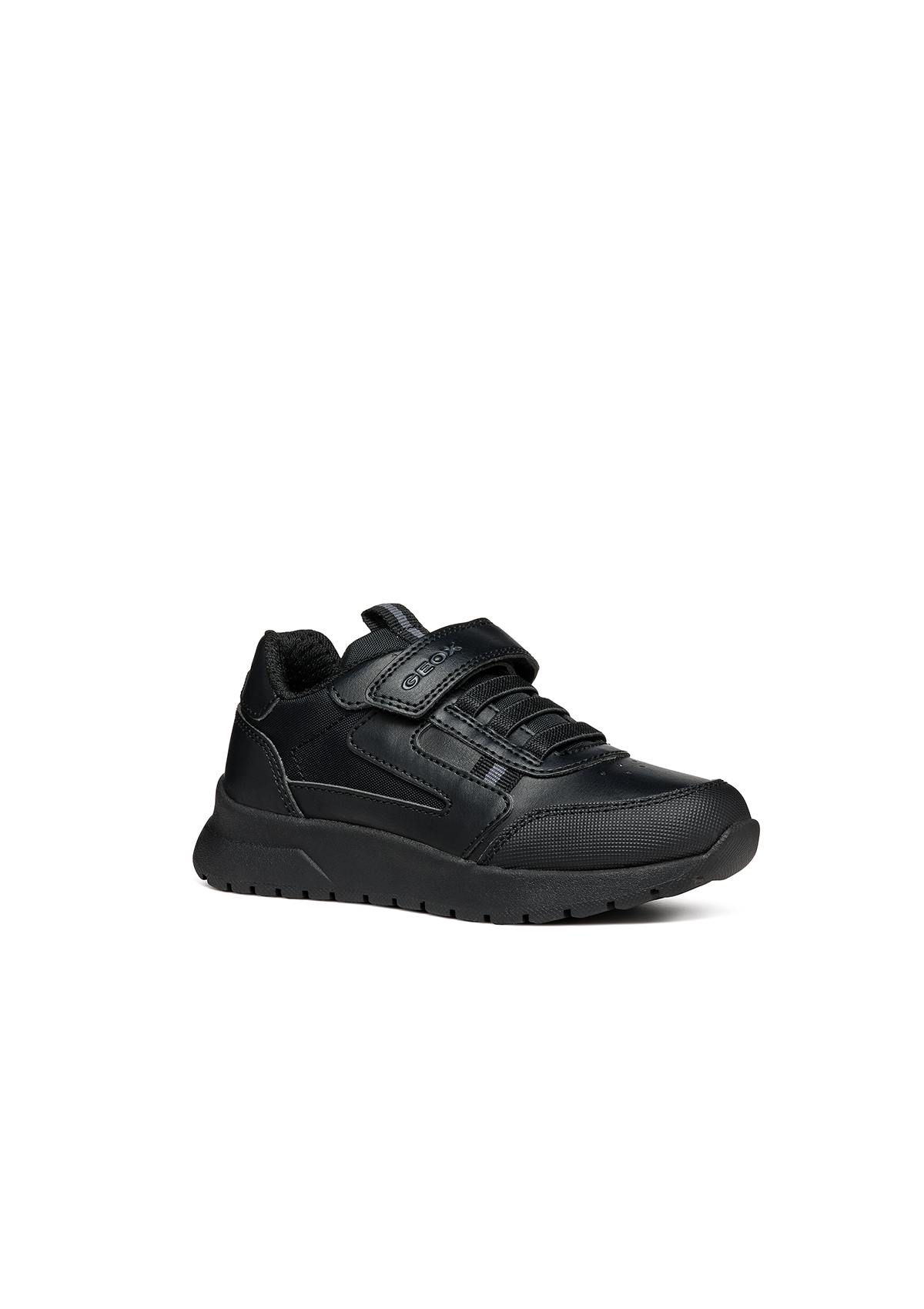 Geox Junior Boys Trainers BRIEZEE Black Leather