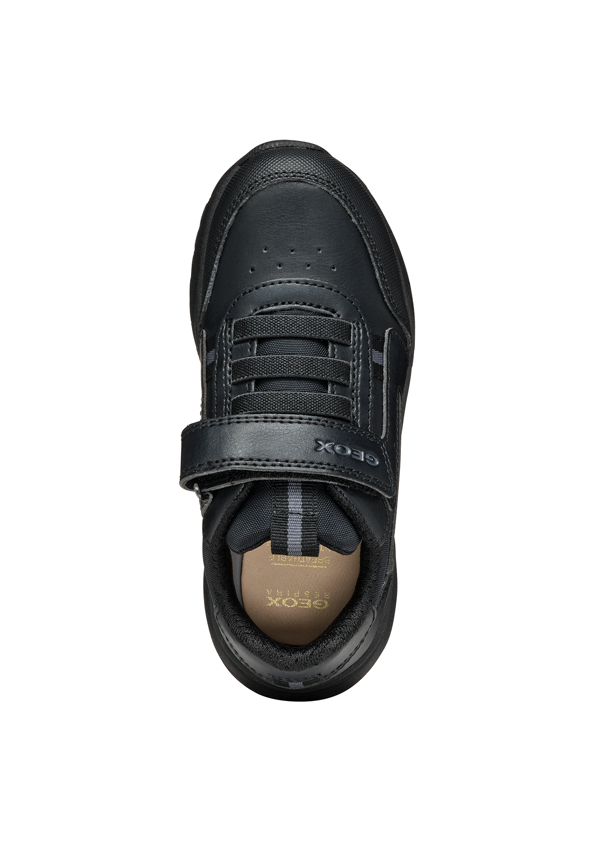 Geox Junior Boys Trainers BRIEZEE Black Leather