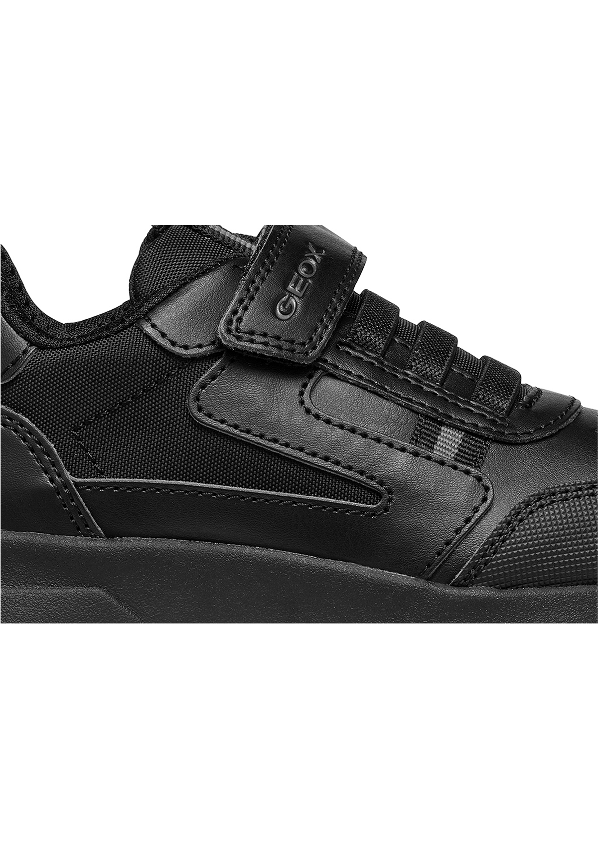 Geox Junior Boys Trainers BRIEZEE Black Leather