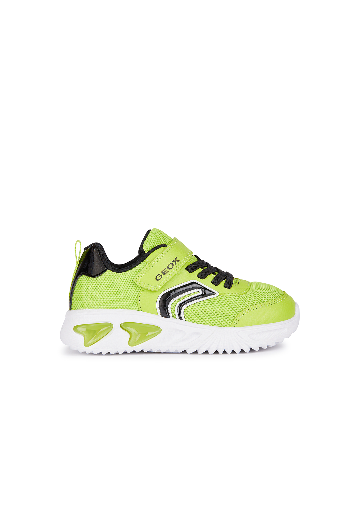 Geox Boys Trainer ASSISTER Lights-Up Lime Black