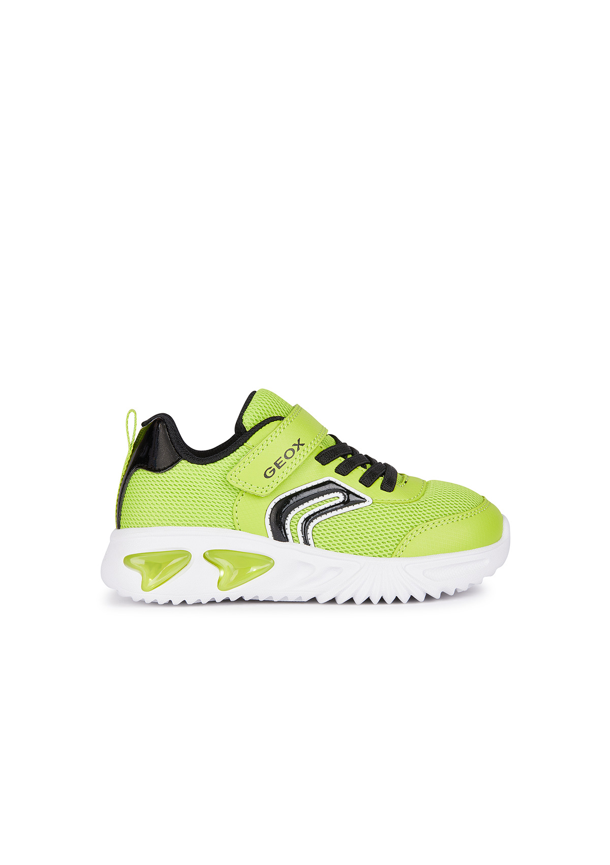 Geox Boys Trainer ASSISTER Lights-Up Lime Black