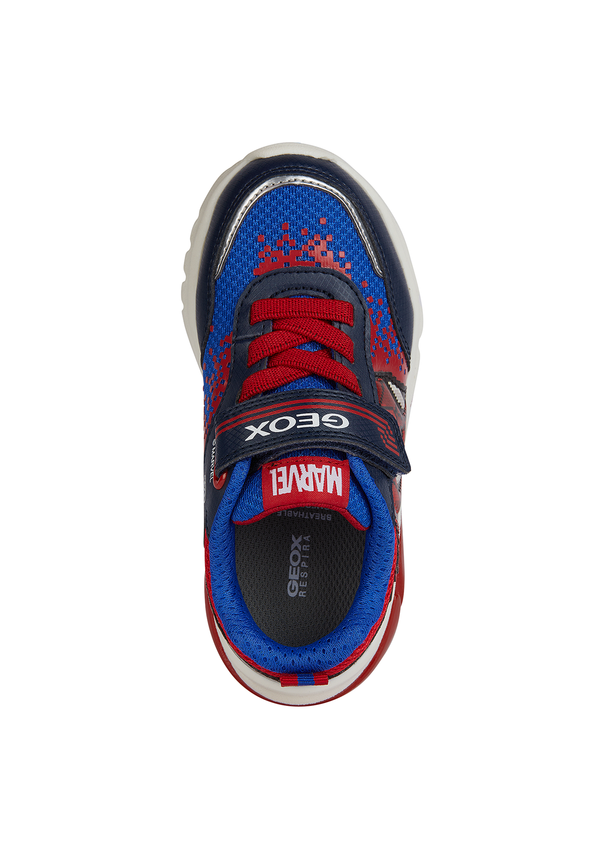 Geox Boys Trainer CIBERDRON Lights-Up Navy Red