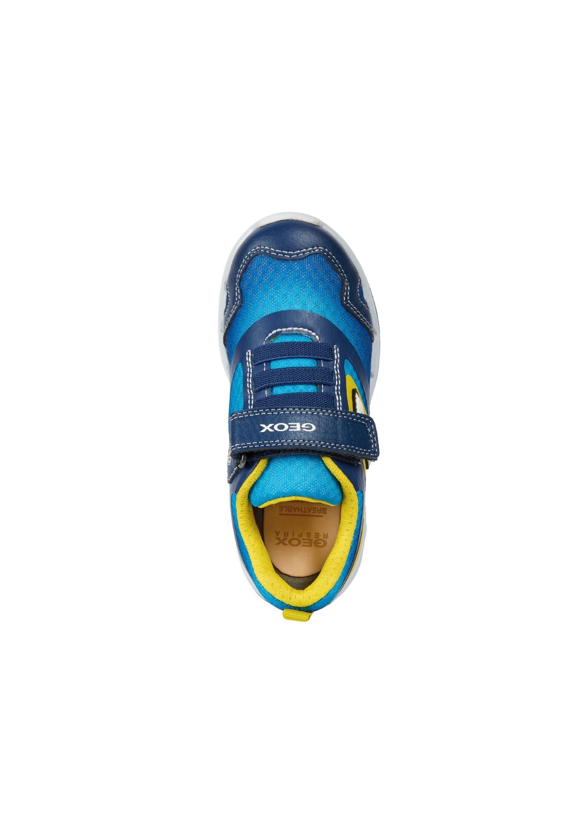 Geox Boys Trainers DAKIN Lights-Up Blue Lime up