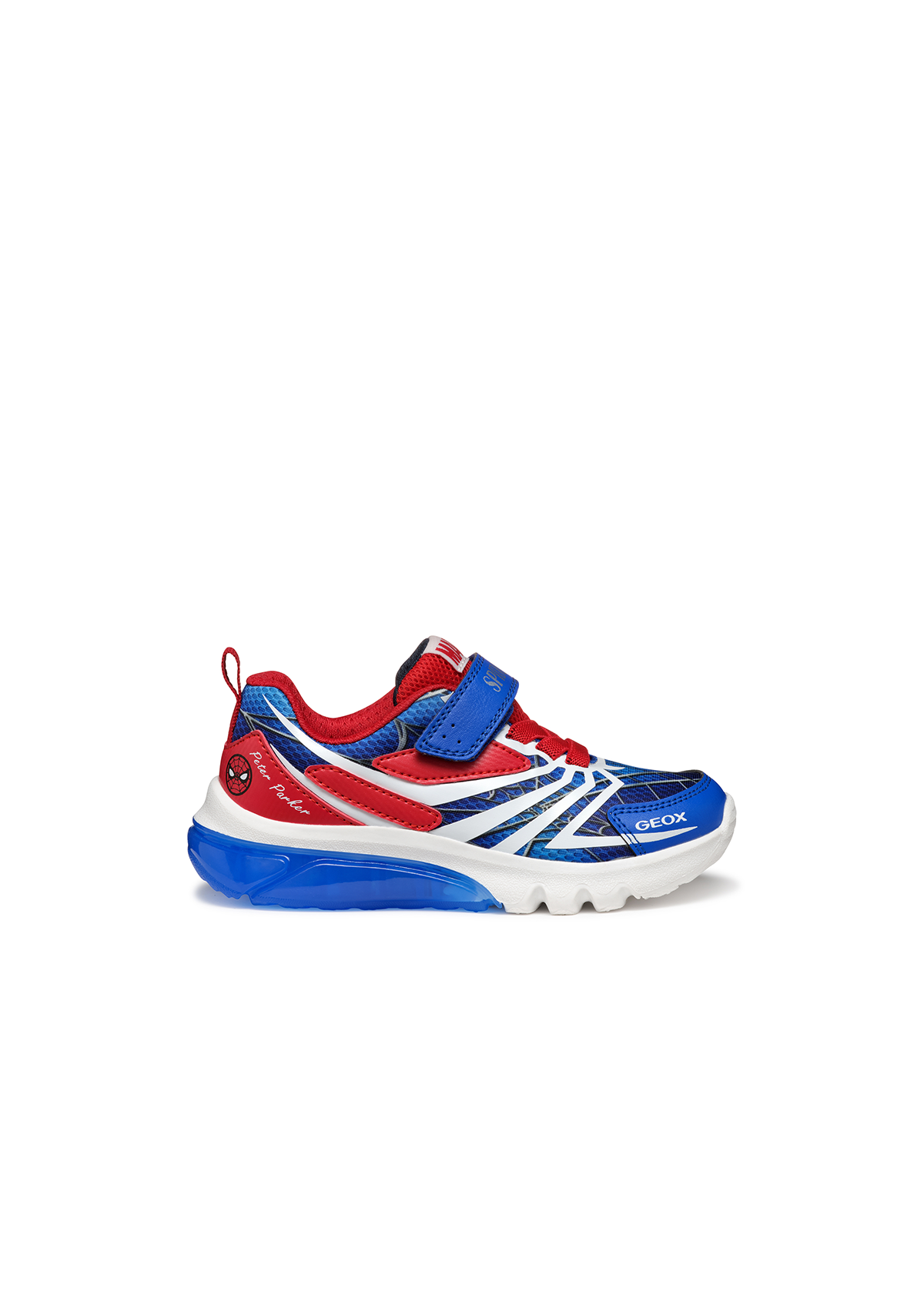 Geox Junior Boys Trainer CIBERDRON Spiderman Royal-Red