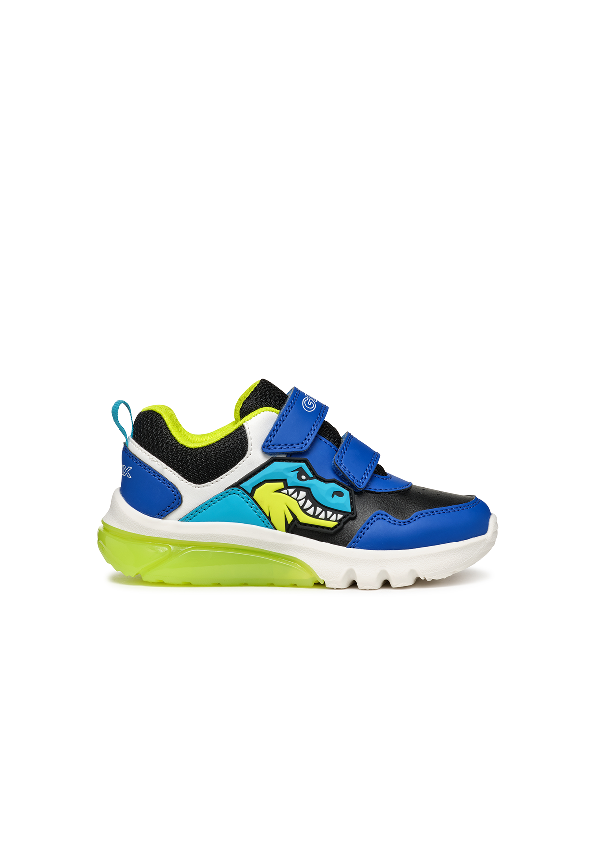 Geox Junior Boys Trainer CIBERDRON Lights-Up Royal/Lt Blue