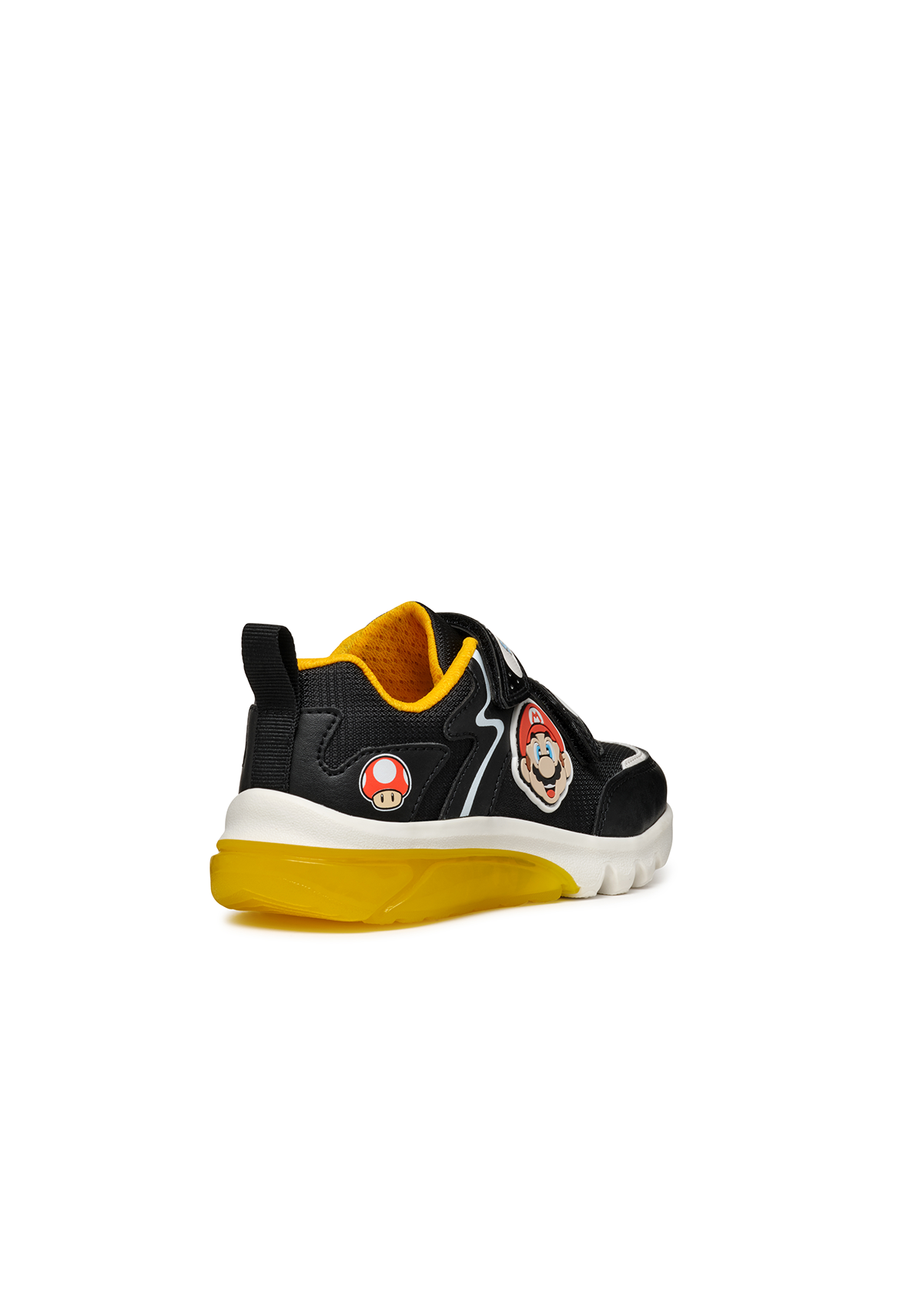 Geox Boys Trainer CIBERDRON Lights-Up Super Mario Black/Yellow