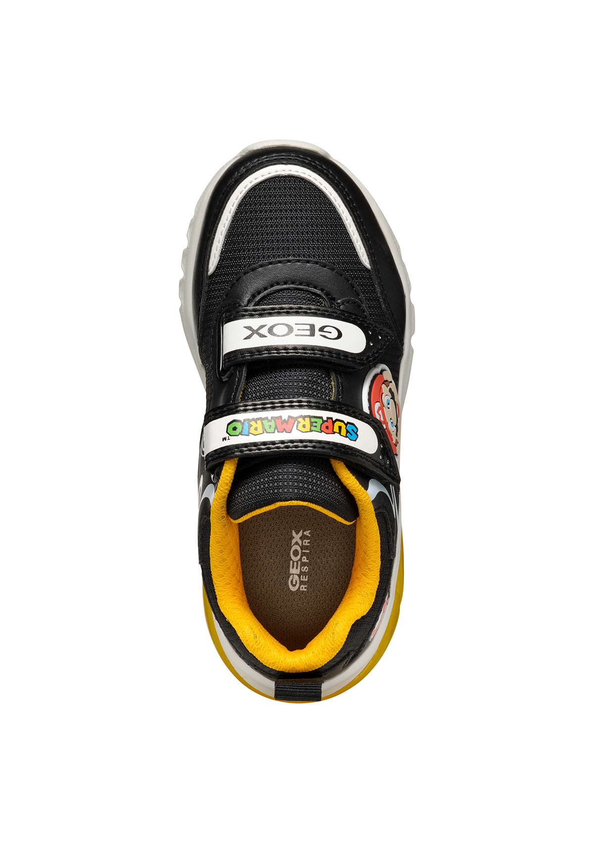 Geox Boys Trainer CIBERDRON Lights-Up Super Mario Black/Yellow