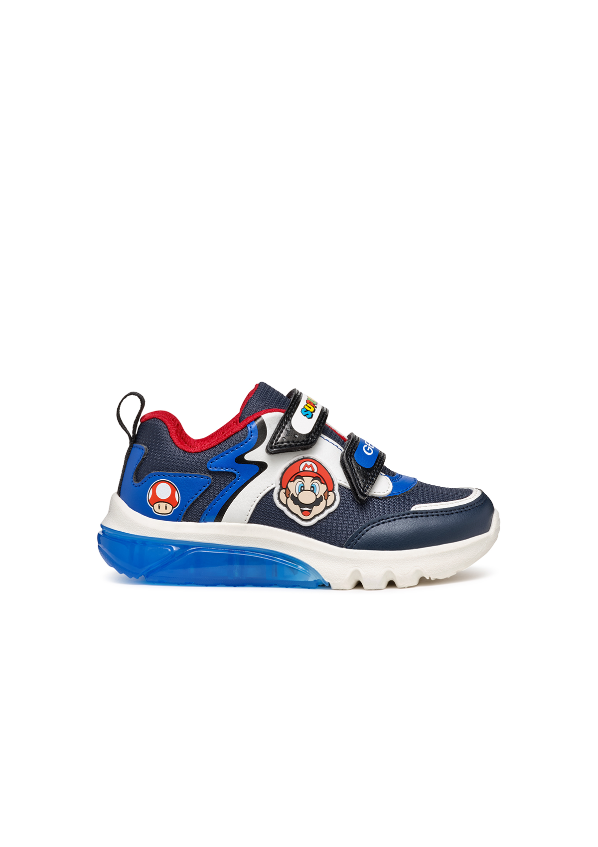 Geox Boys Trainer CIBERDRON Lights-Up Super Mario Navy/Royal