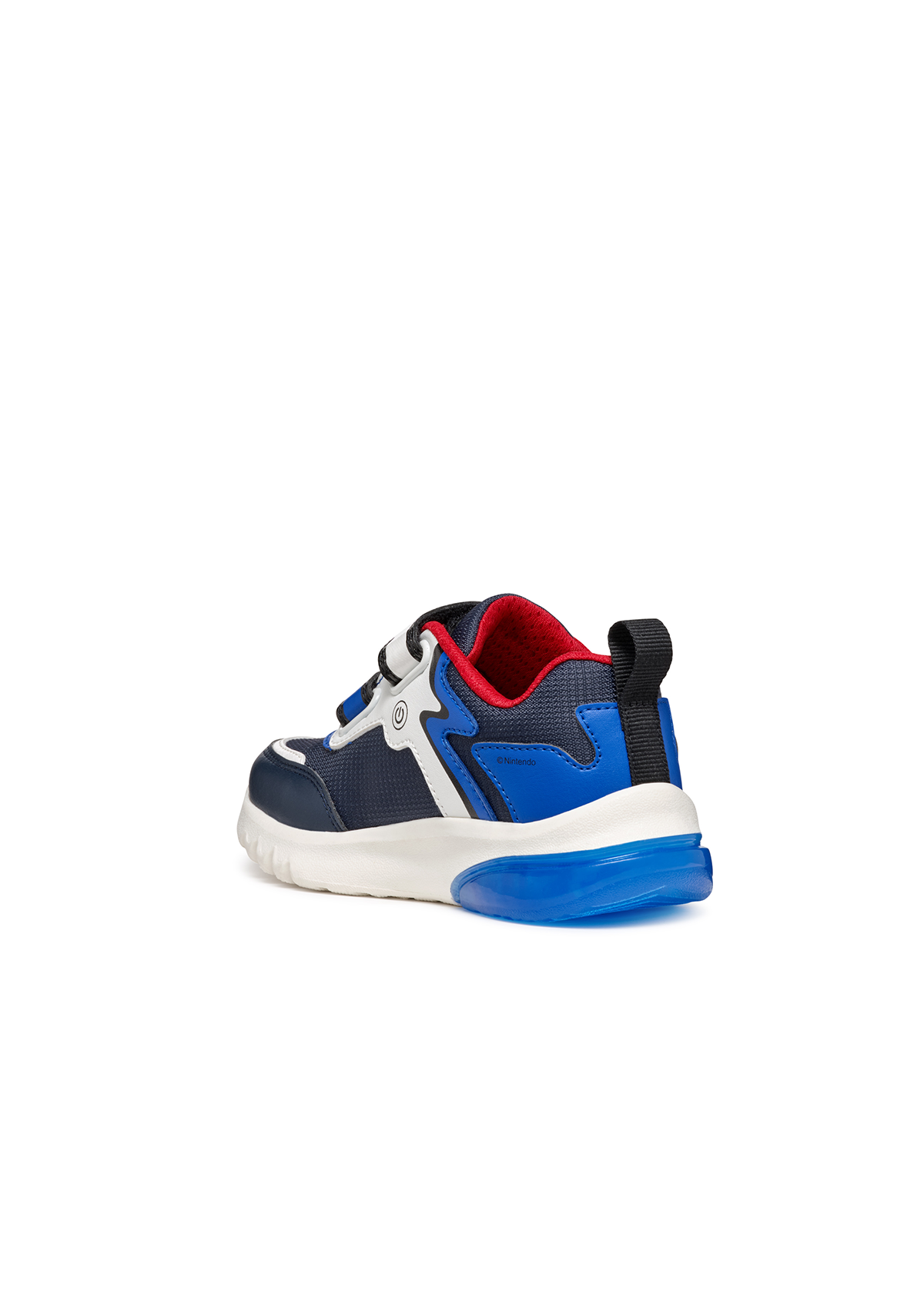 Geox Junior Boys Trainer CIBERDRON Lights-Up Super Mario Navy/Royal