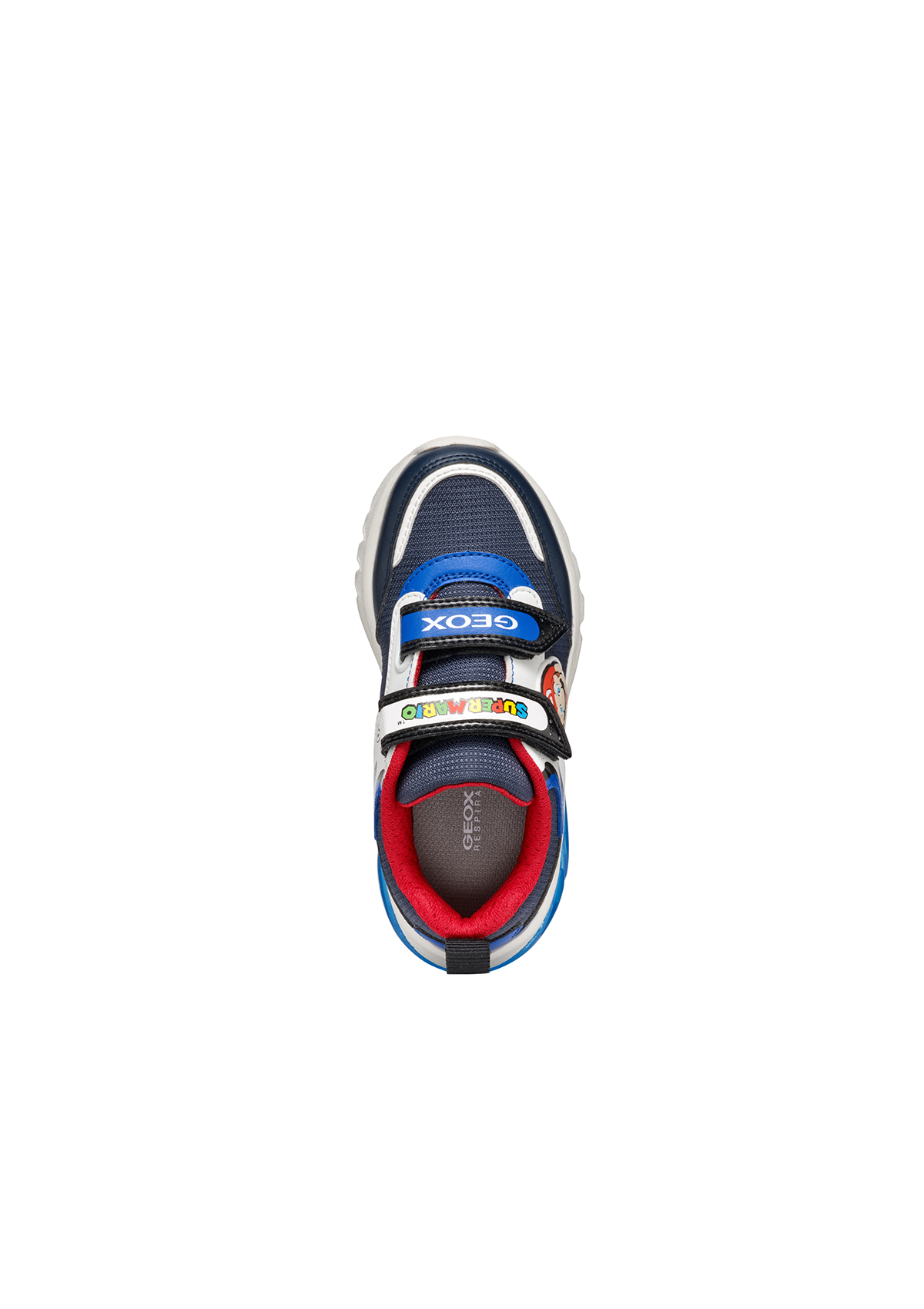 Geox Junior Boys Trainer CIBERDRON Lights-Up Super Mario Navy/Royal