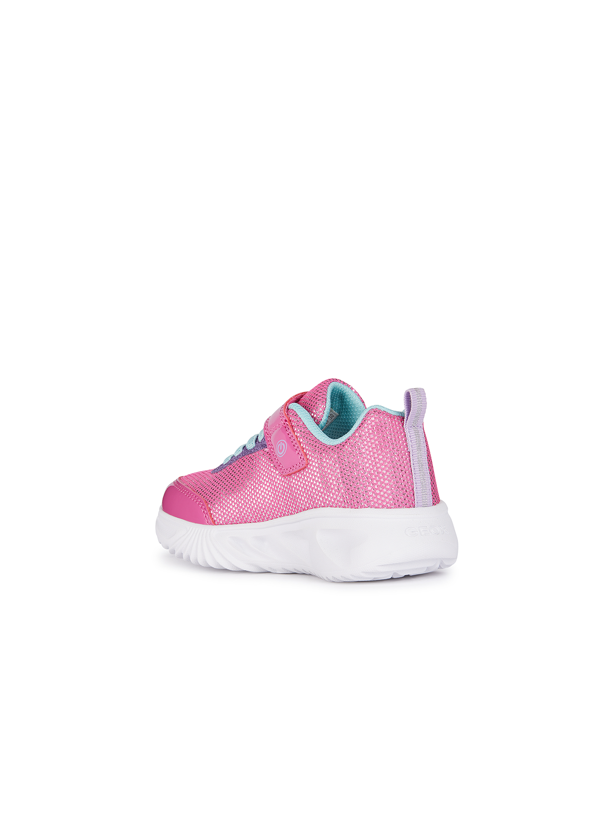 Geox Girls Trainer ASSISTER Lights-Up Fuchsia Aqua