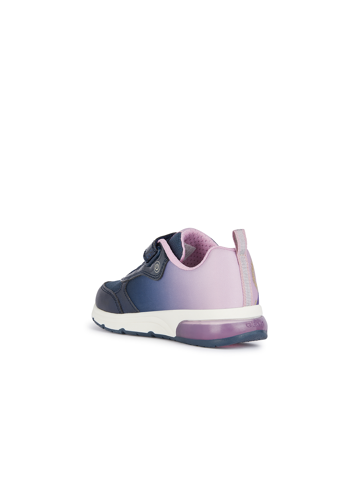 Geox Girls Trainer SPACECLUB Light-Up Navy Lavender