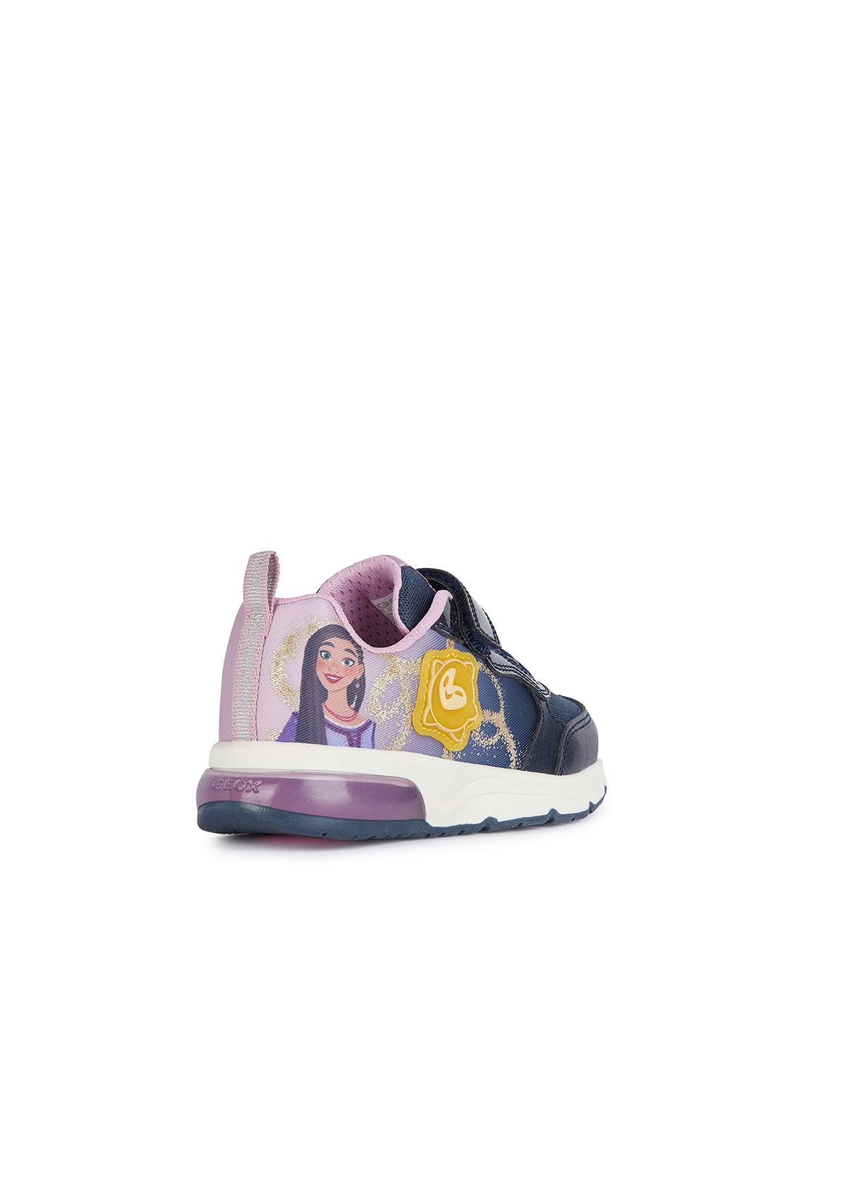 Geox Girls Trainer SPACECLUB Light-Up Navy Lavender