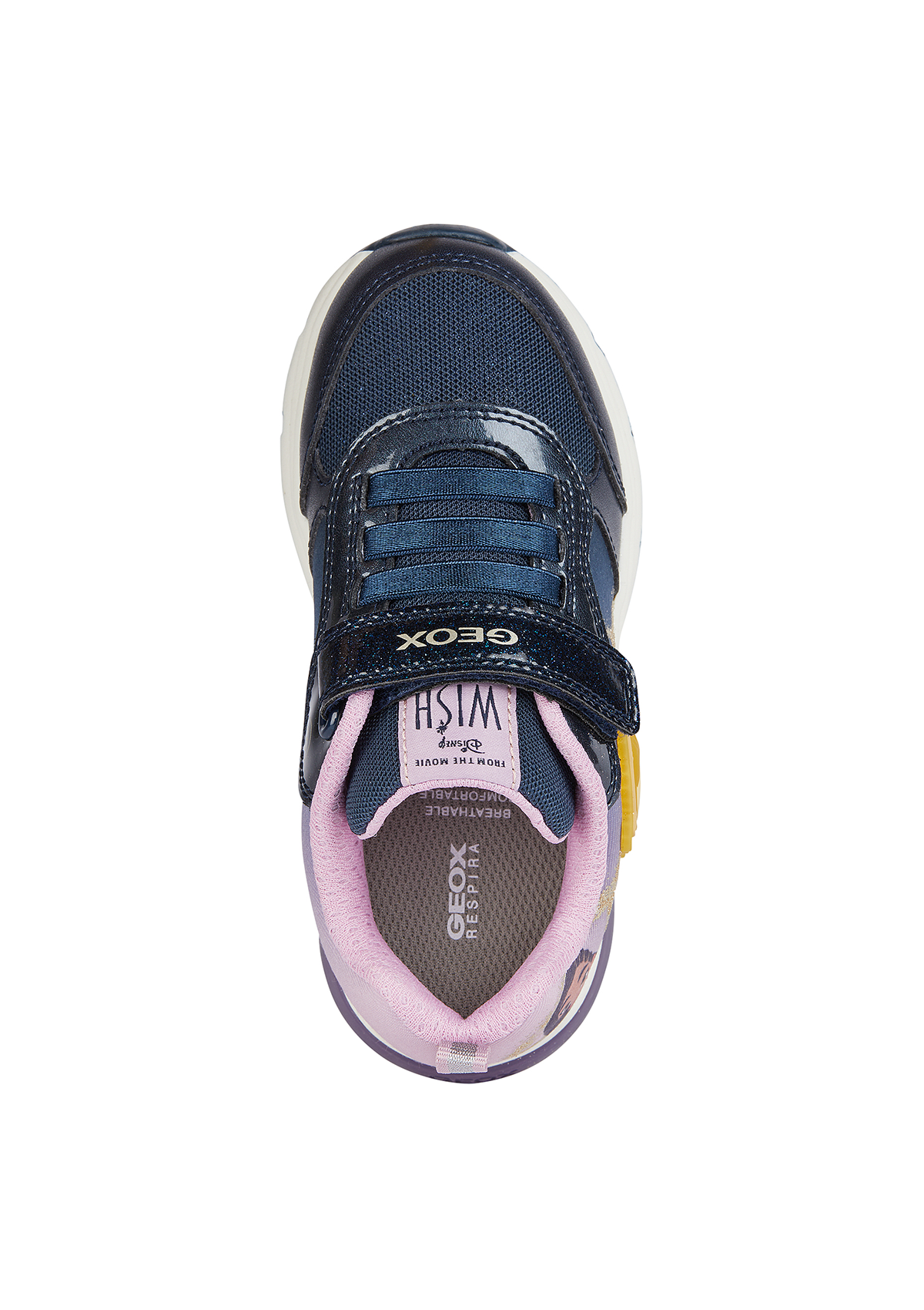 Geox Girls Trainer SPACECLUB Light-Up Navy Lavender