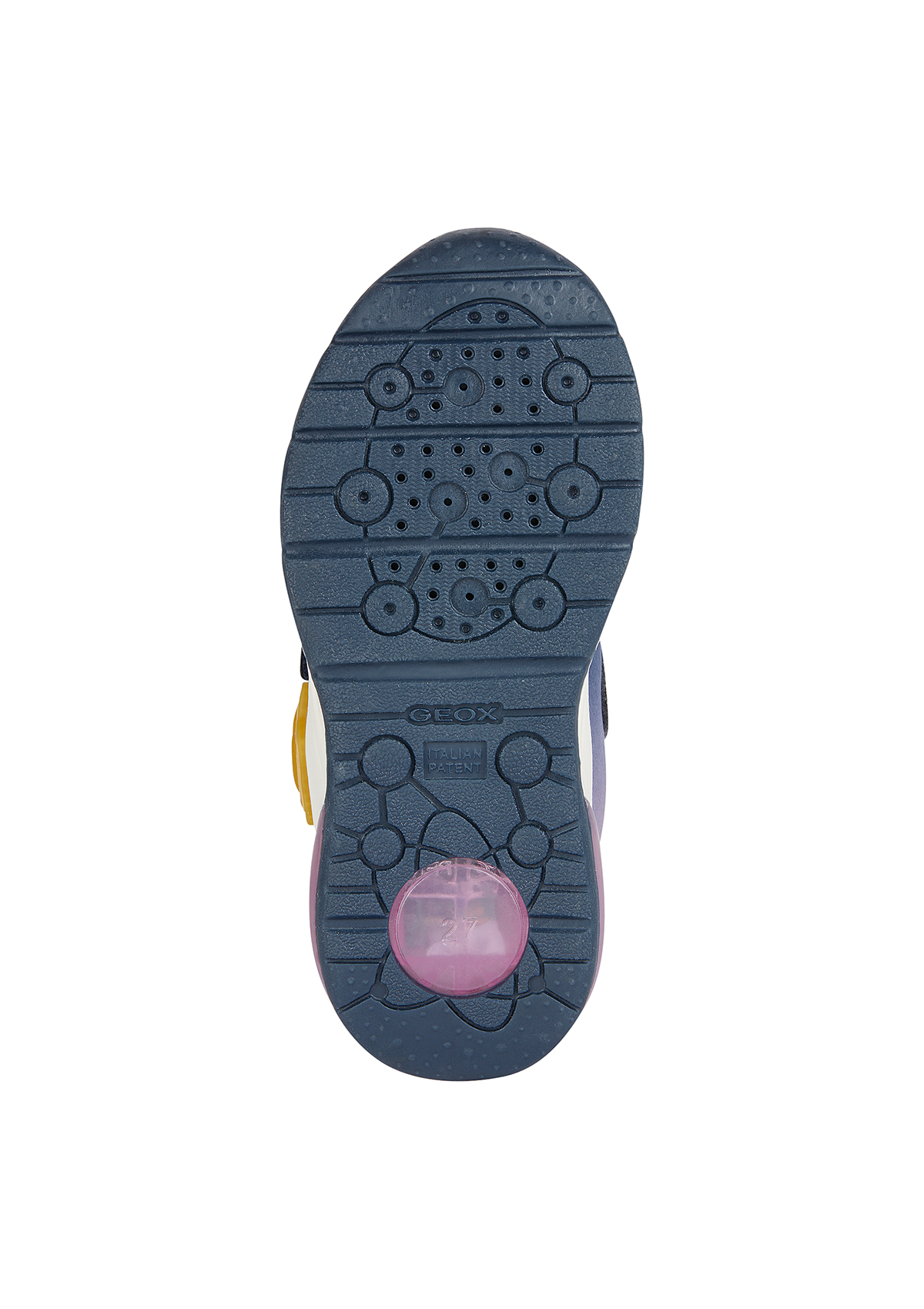 Geox Girls Trainer SPACECLUB Light-Up Navy Lavender