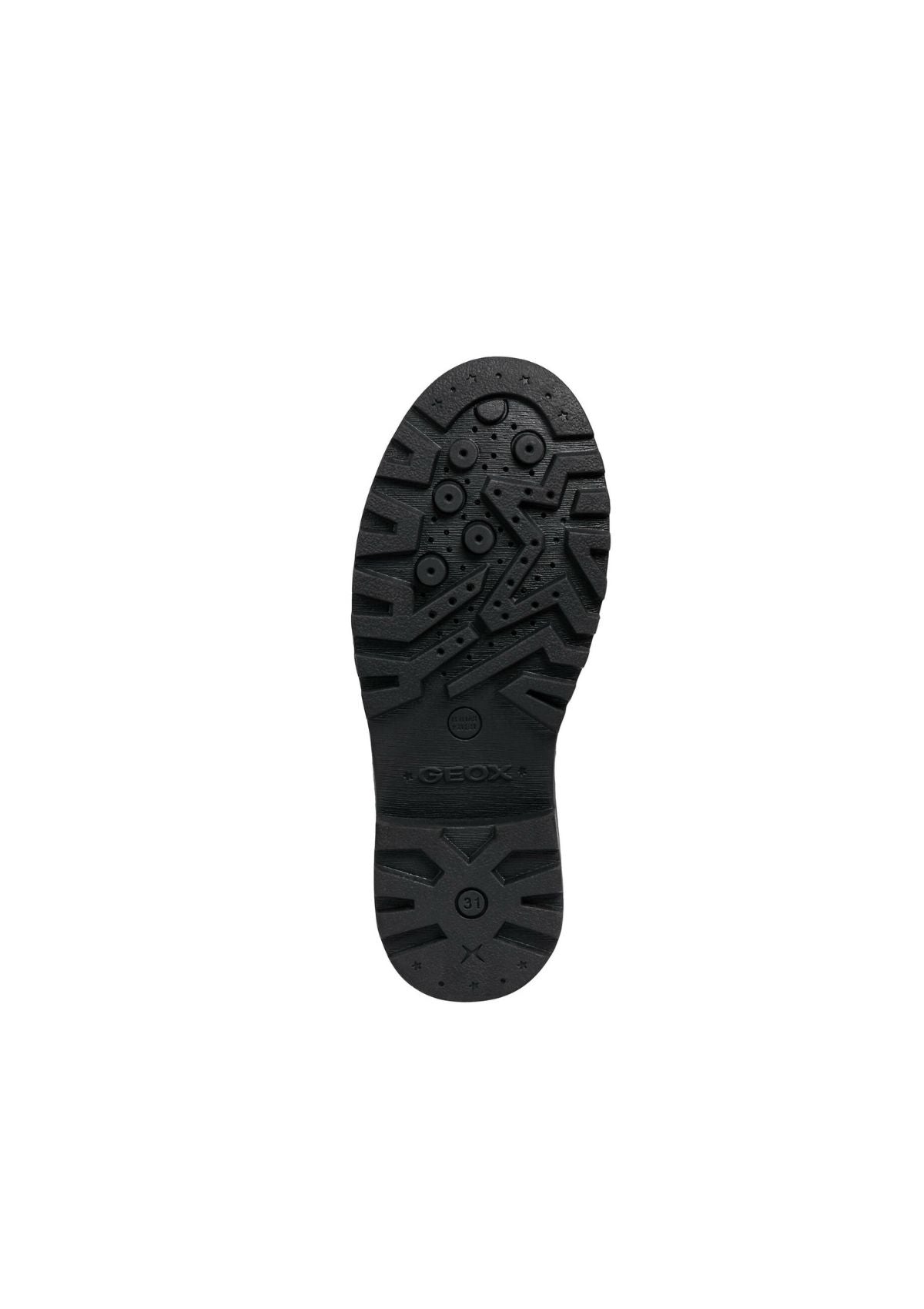 Geox Girls School Shoes CASEY Black Patent Buckle sole
