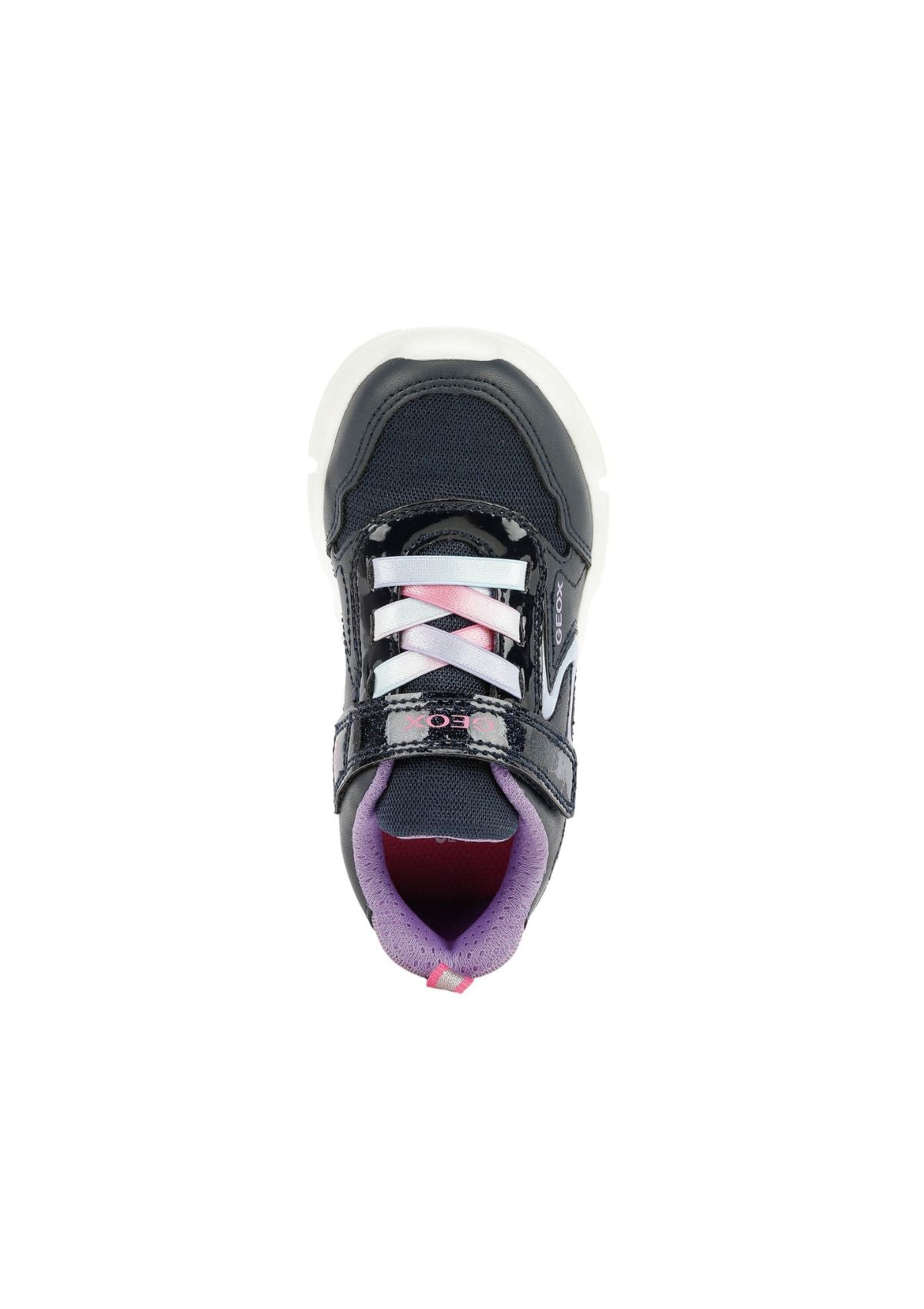 Geox Girls Trainers ARIL Lights-up Navy Lilac up