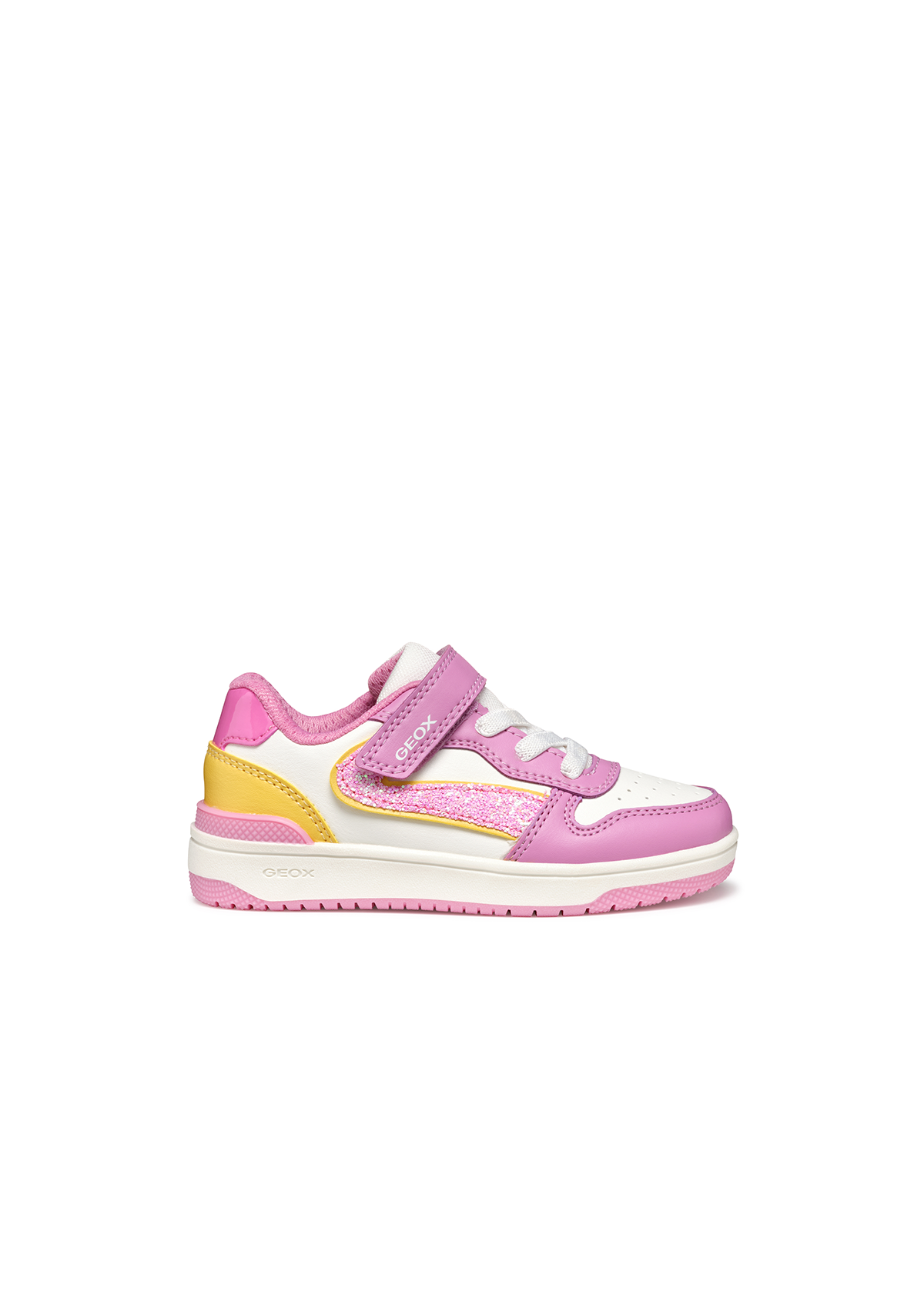 Geox Girls Trainer WASHIBA Dk Pink-Yellow