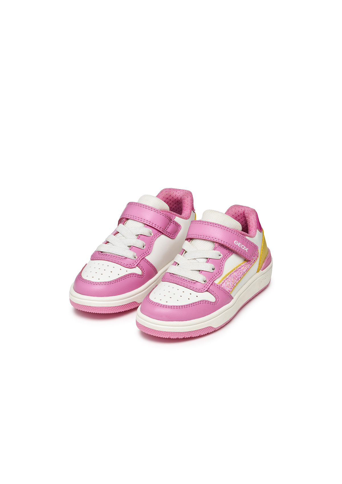 Geox Girls Trainer WASHIBA Dk Pink-Yellow