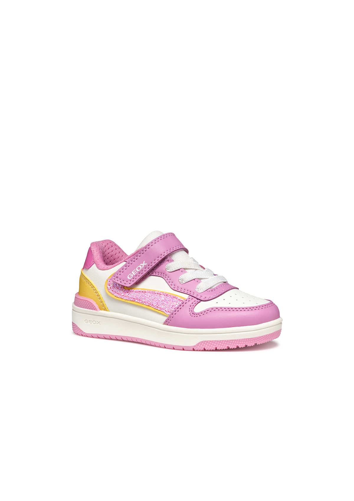 Geox Girls Trainer WASHIBA Dk Pink-Yellow