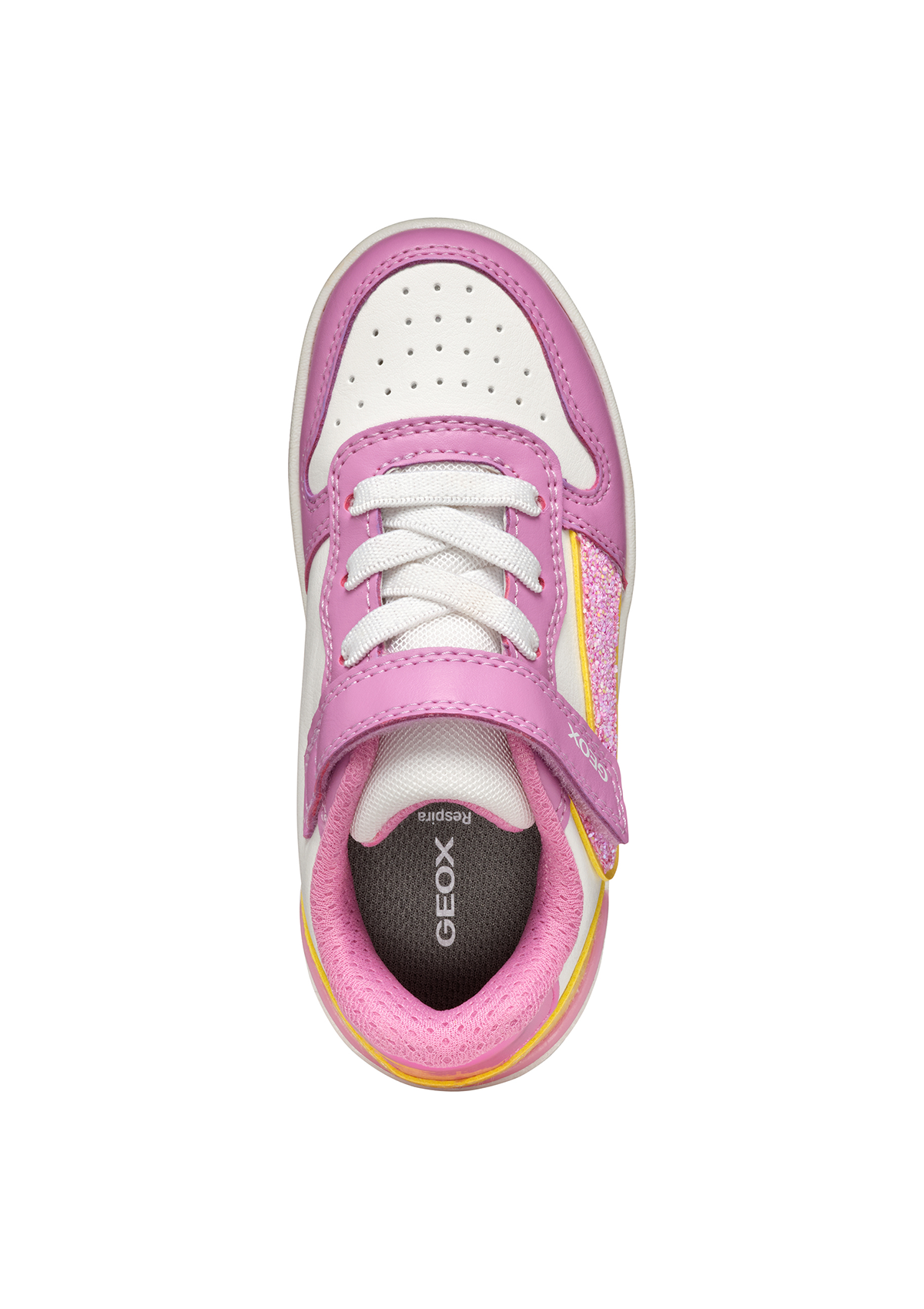 Geox Girls Trainer WASHIBA Dk Pink-Yellow