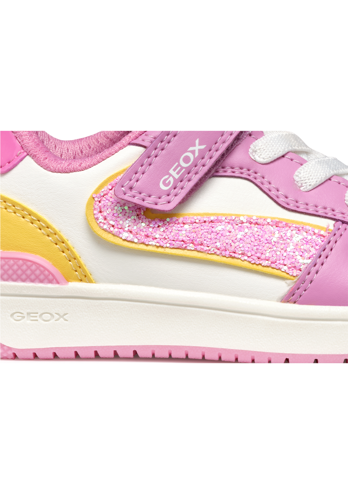 Geox Girls Trainer WASHIBA Dk Pink-Yellow