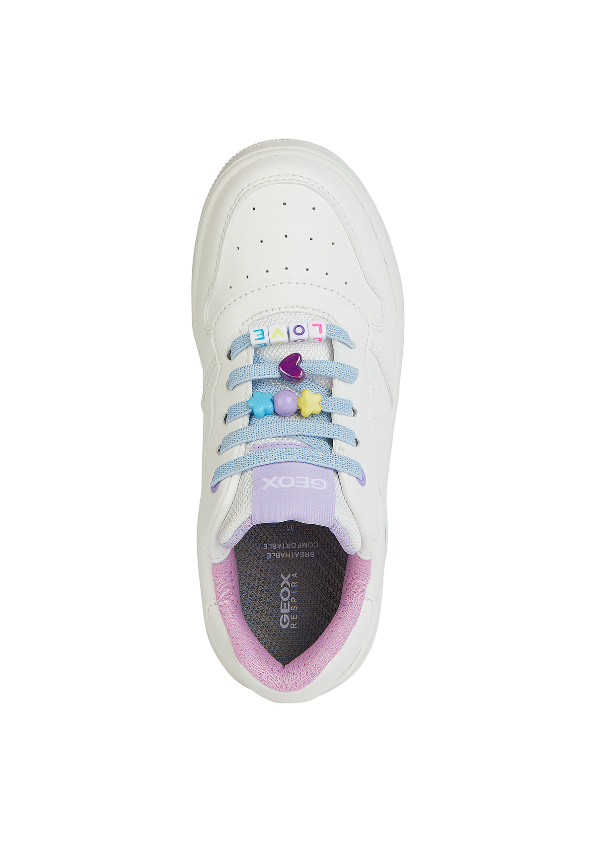 Geox Girls Trainer WASHIBA White Multi