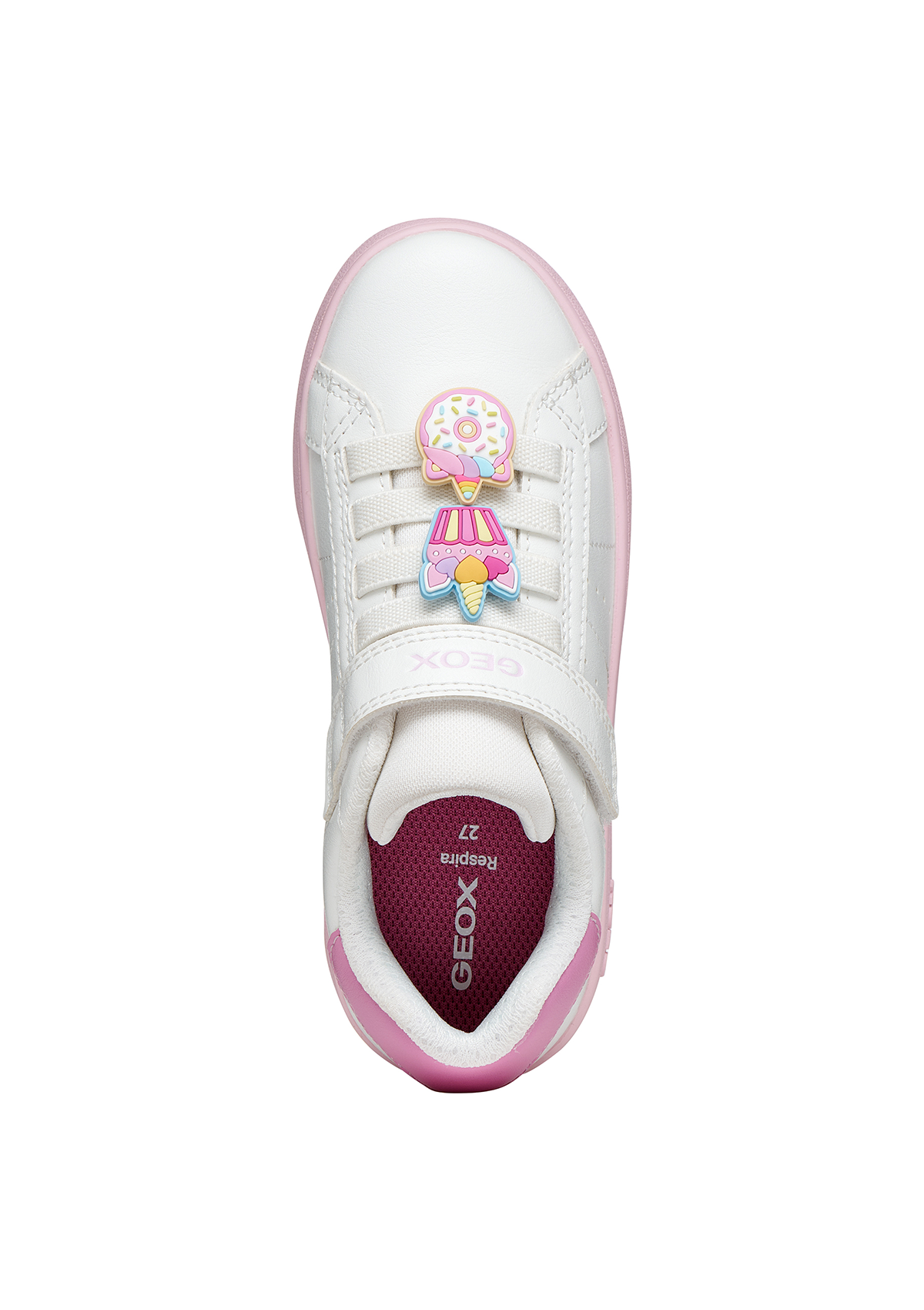 Geox Girls Trainer ECLYPER White Dk Pink