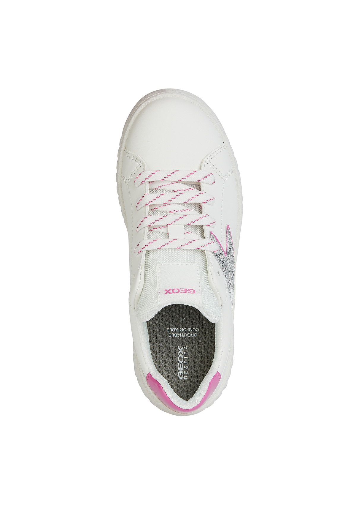 Geox Girls Trainer MIKIROSHI White-Fuchsia