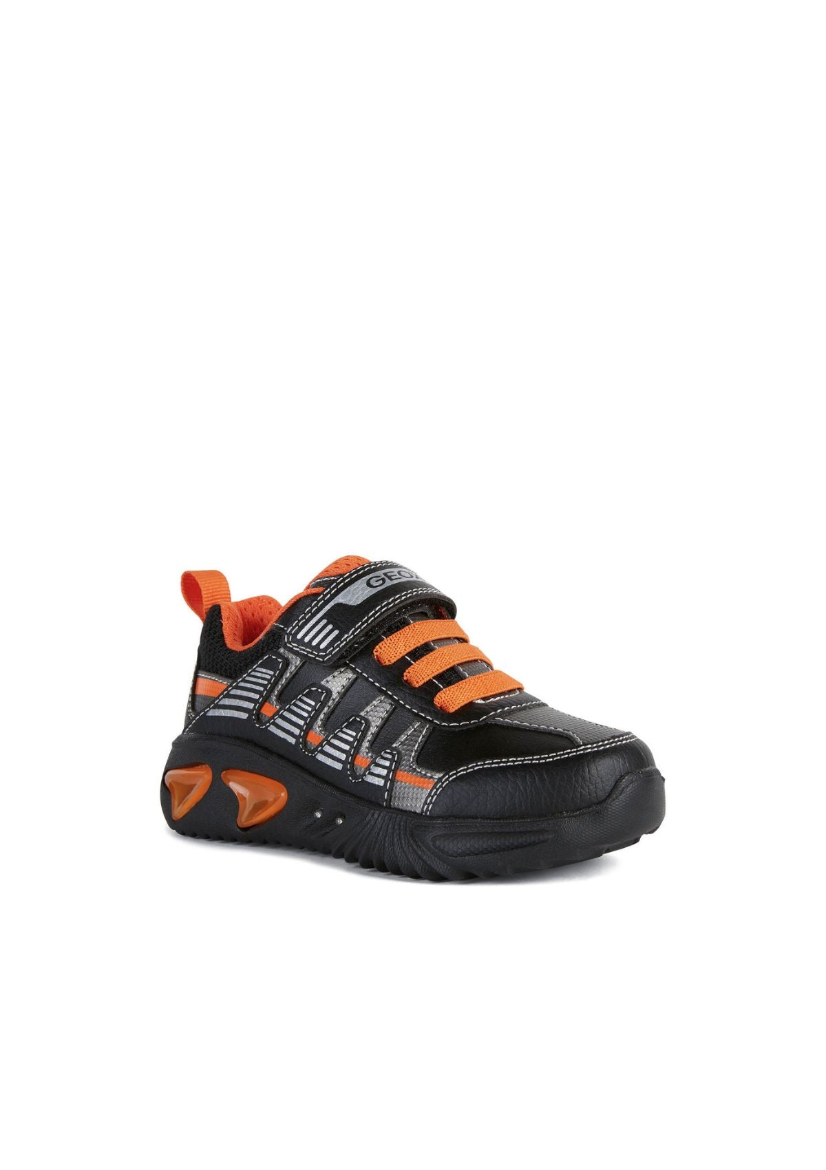 Geox Junior Boys Trainers ASSISTER Black Orange side front