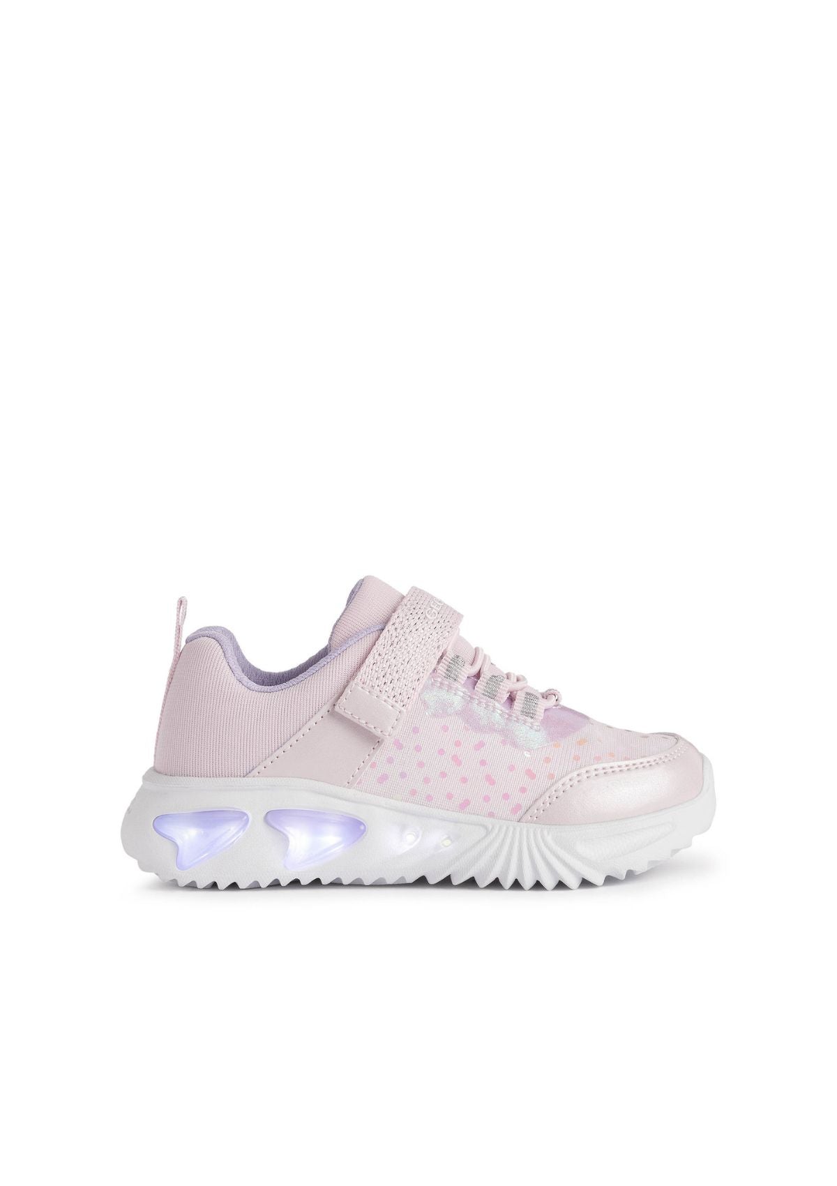 Geox Junior Girls ASSISTER Pink Lilac lights on