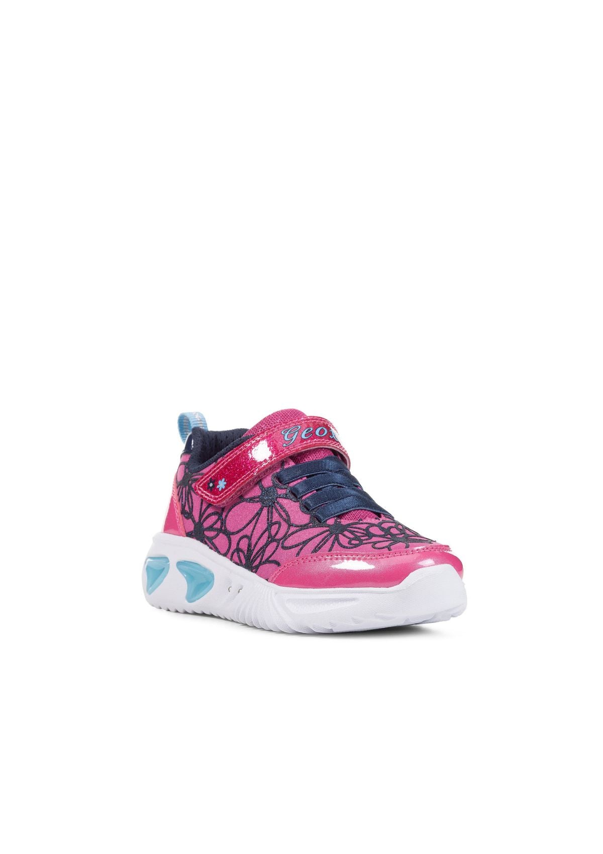 Geox Junior Girls ASSISTER Fuchsia Navy side front