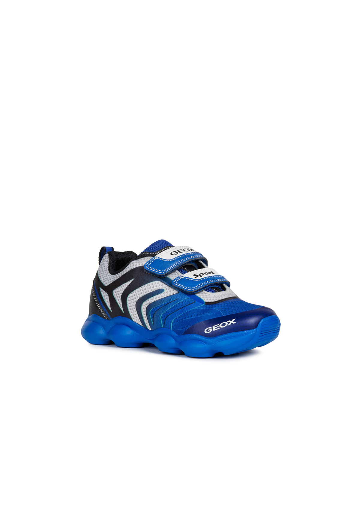 Geox Junior Boys Trainers MUNFREY Royal Black