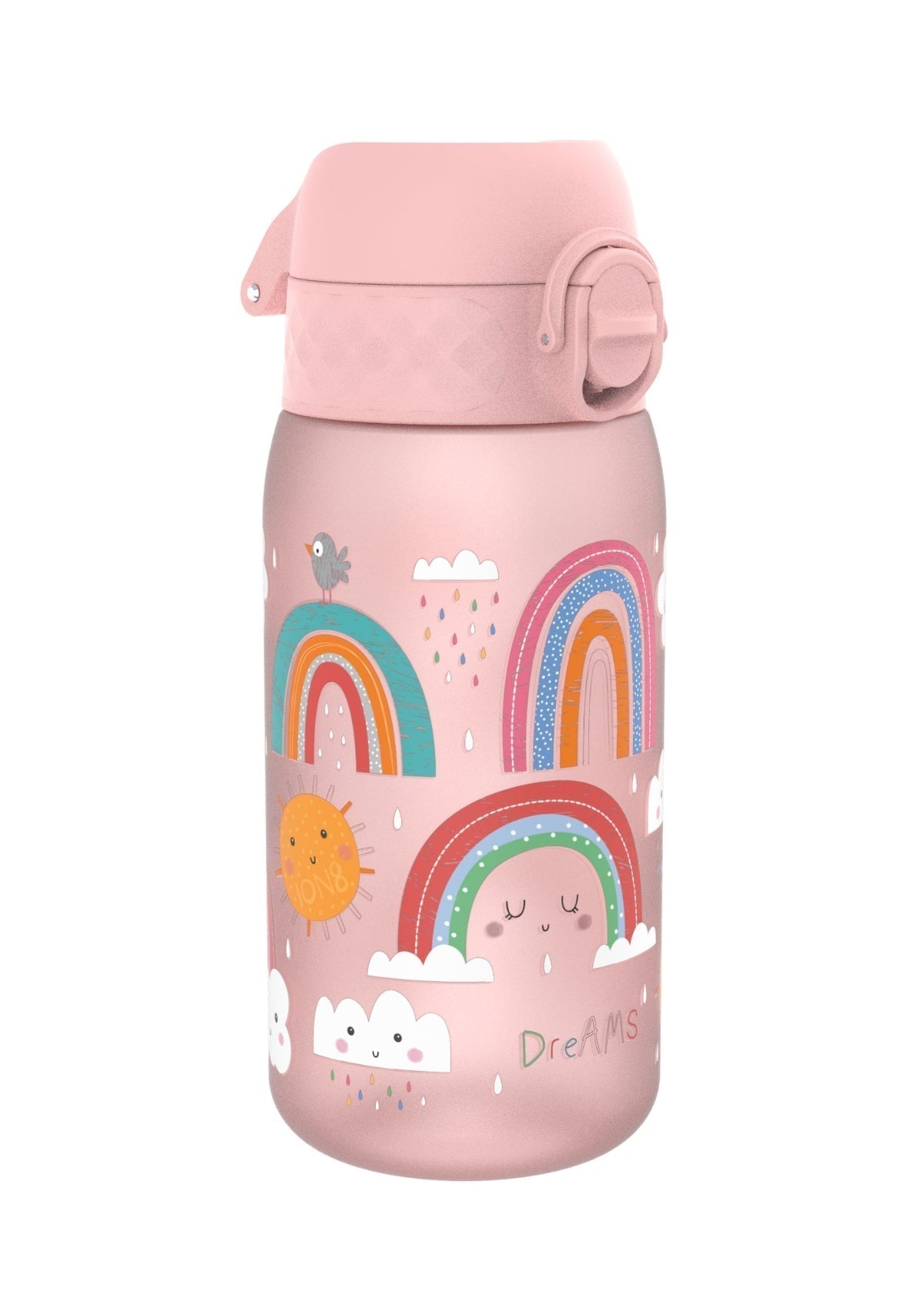 ION8 Recyclon Rose Quartz Rainbows Water Bottle Leak Proof 350ml (12oz) BPA Free Z2