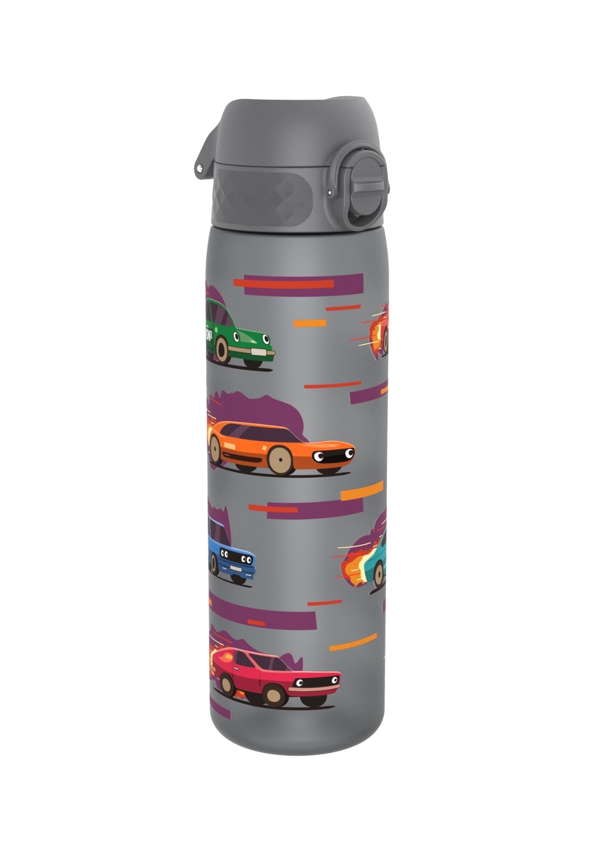 ION8 Recyclon Sport Cars Grey Water Bottle Leak Proof 500ml Z2