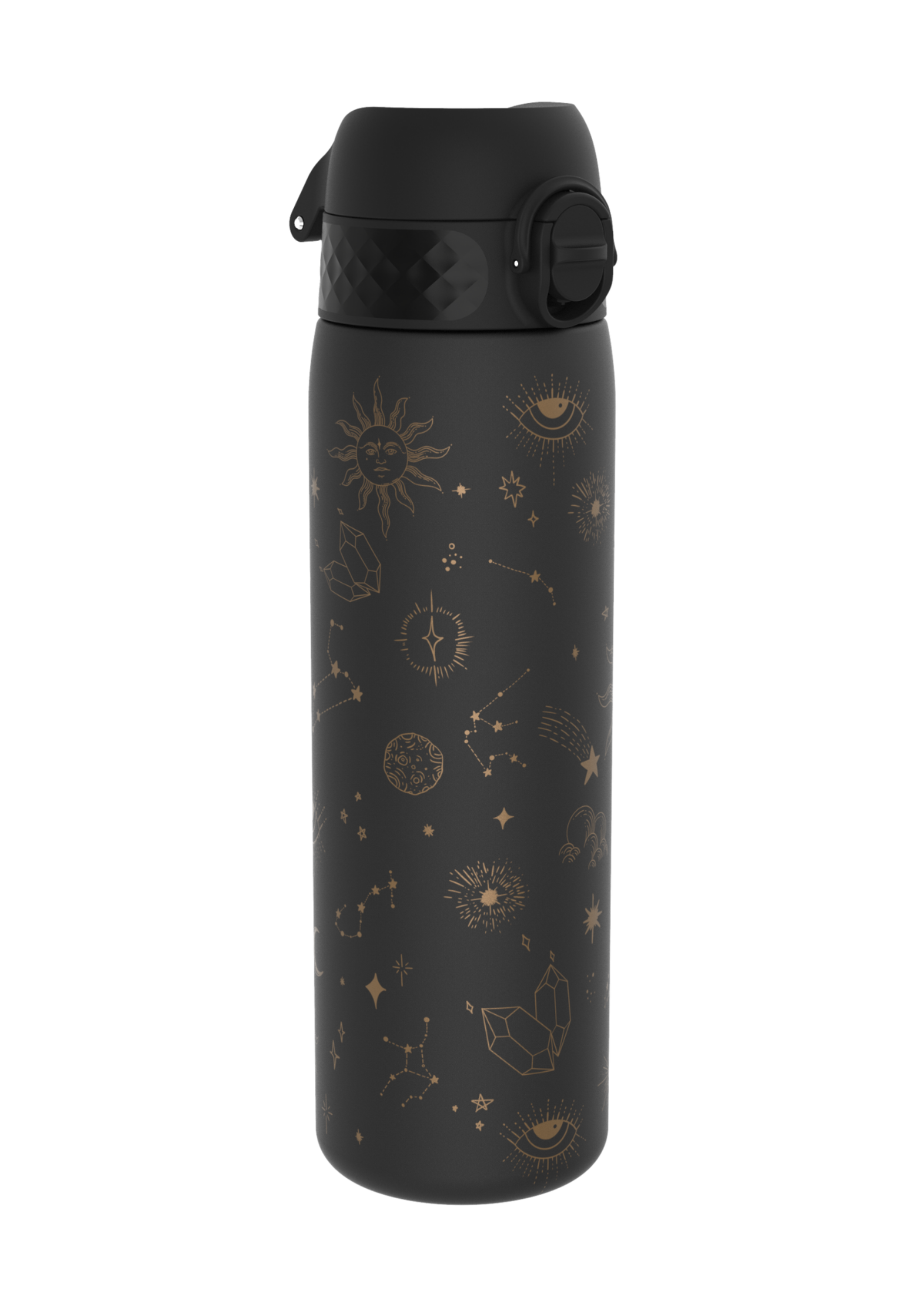ION8 Recyclon Black Celestial Universe Water Bottle Leak Proof 500ml (18oz) BPA Free XO